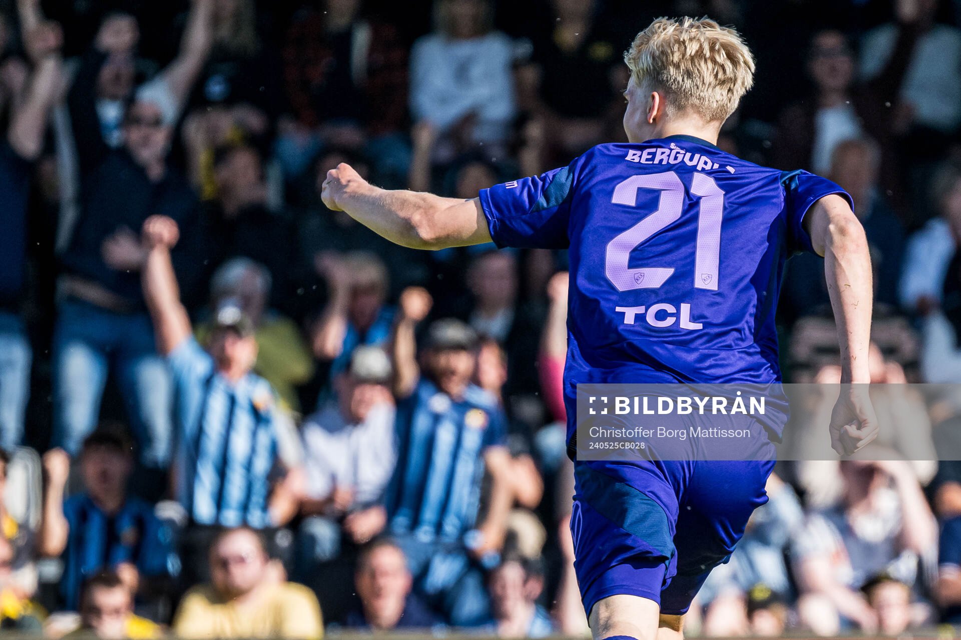 Djurgårdens Lucas Bergvall jublar