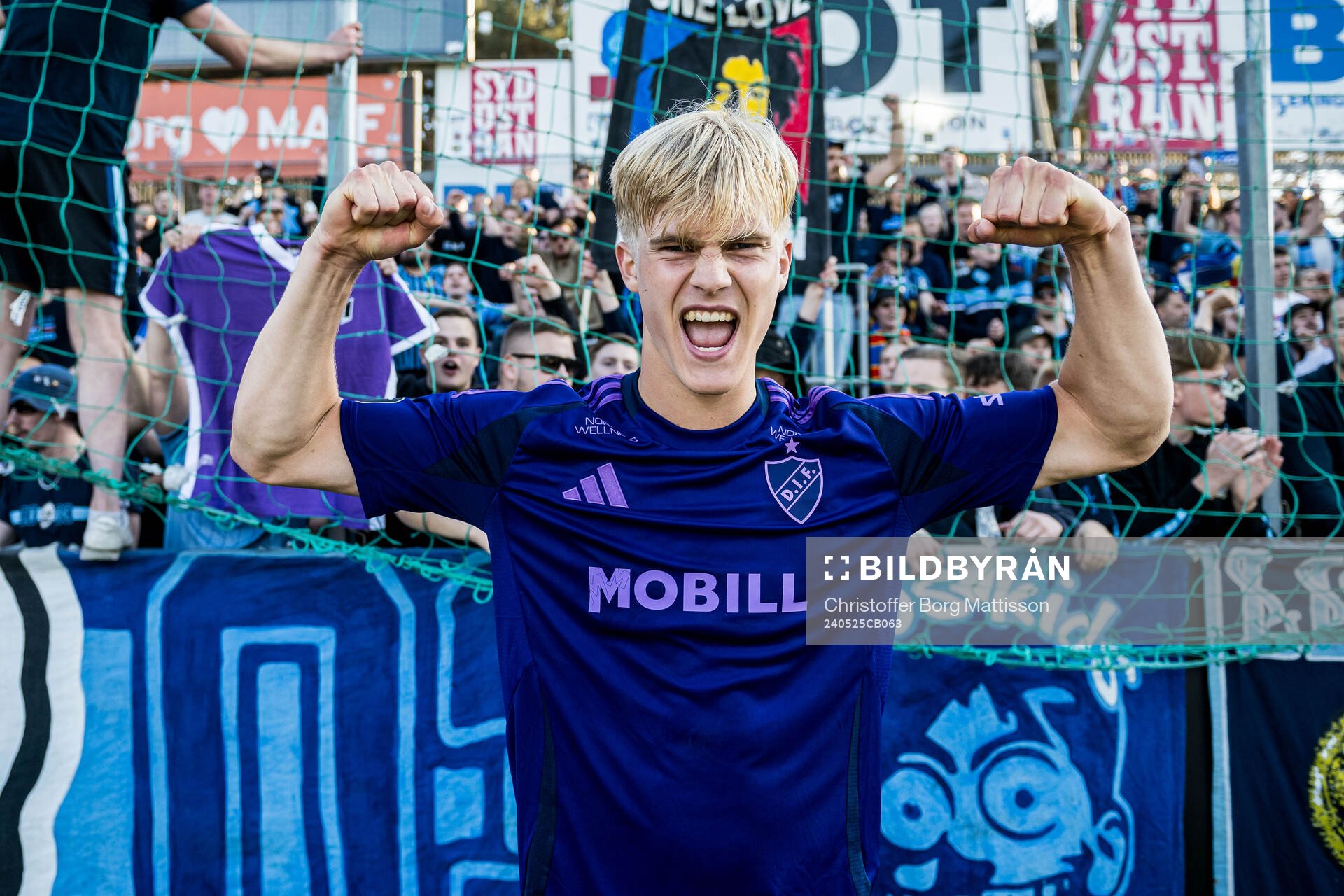 Djurgårdens Lucas Bergvall jublar