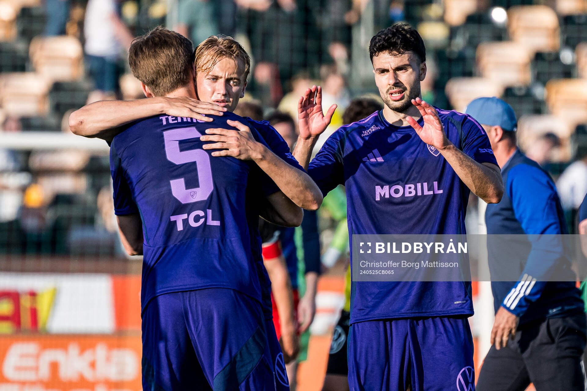Djurgårdens Miro Tenho, Oskar Fallenius och Deniz Hummet