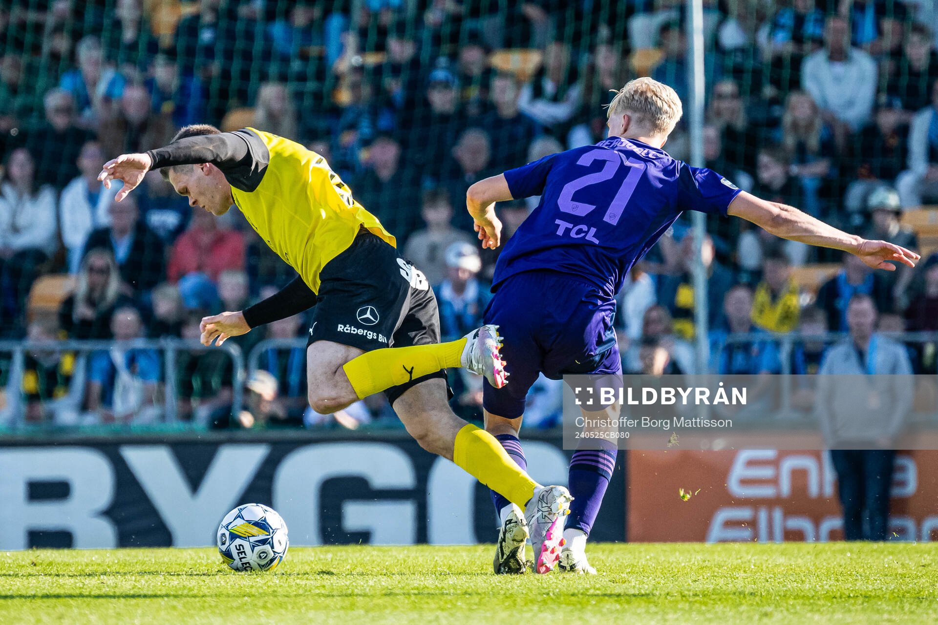 Mjällbys Jacob Bergström och Djurgårdens Lucas Bergvall