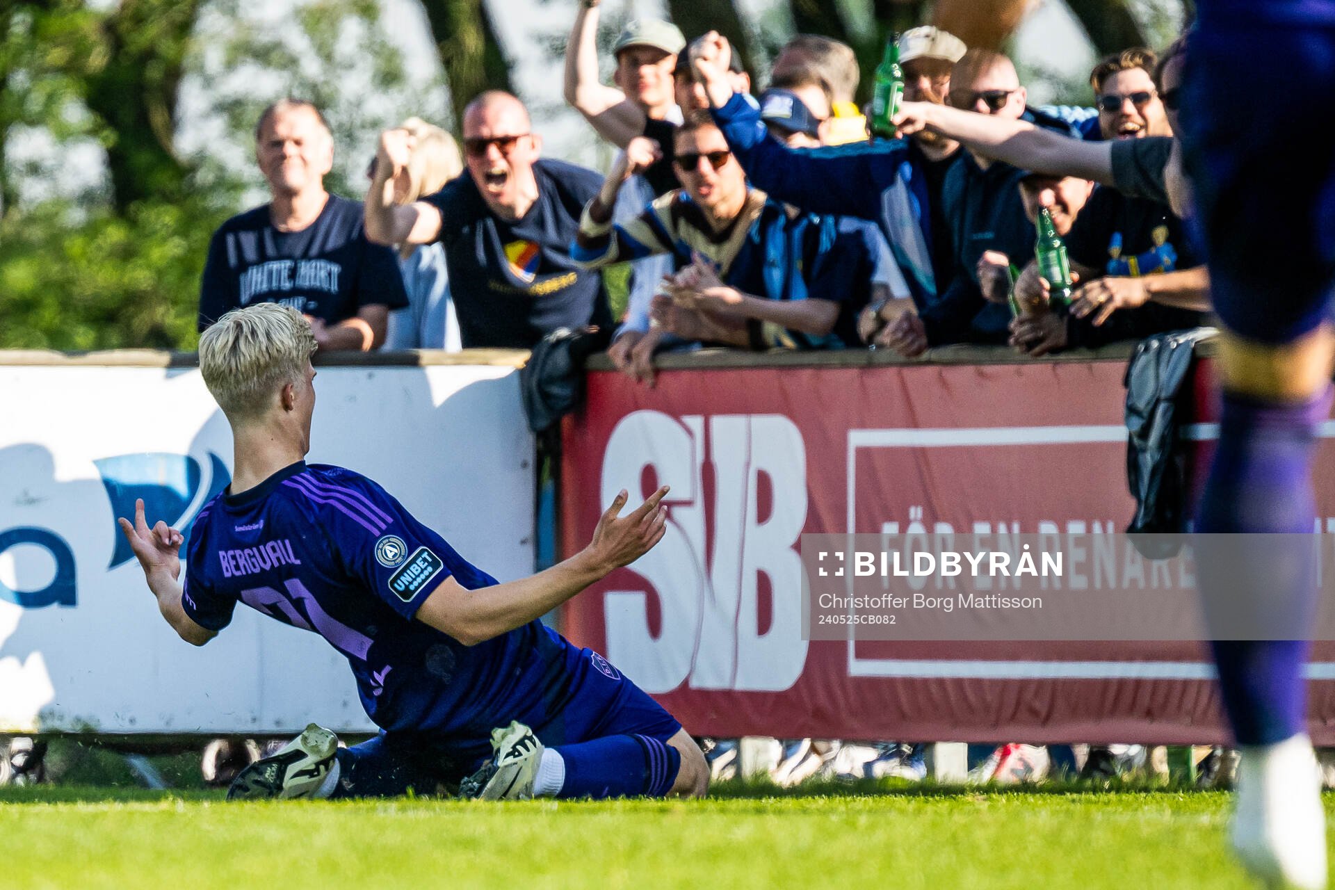 Djurgårdens Lucas Bergvall jublar