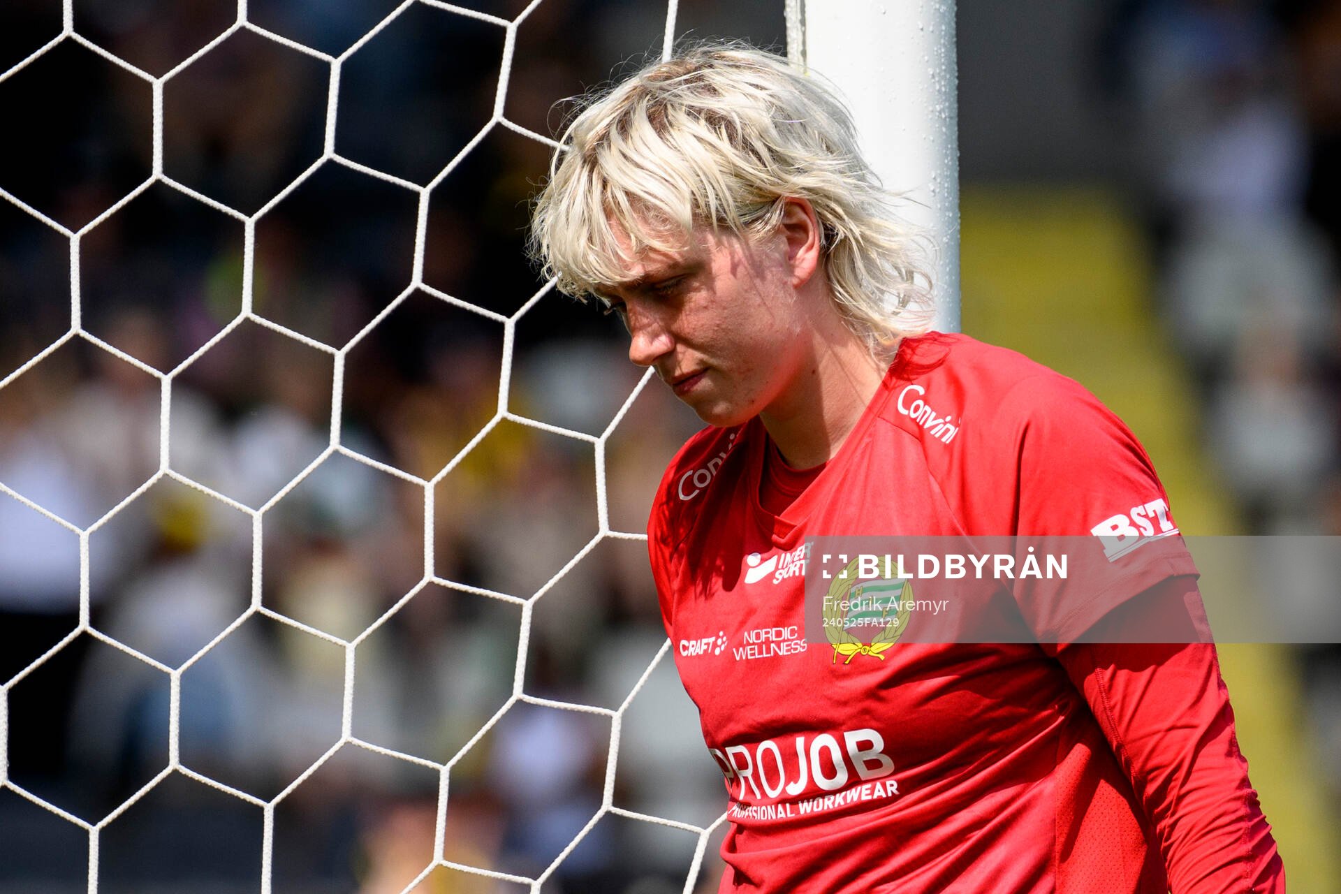 Hammarbys målvakt Moa Edrud deppar