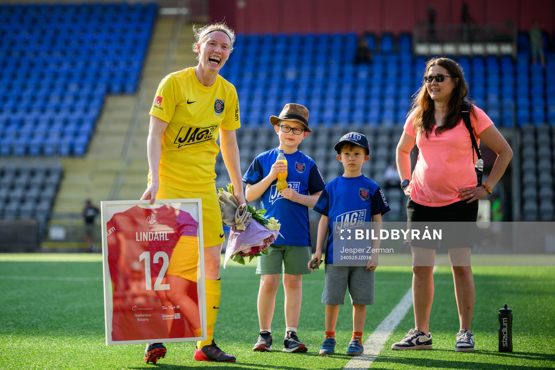 Eskilstuna Uniteds Hedvig Lindahl efter fotbollsmatchen i Elitettan mellan Eskilstuna United och Alingsås den 25 maj 2024 i Eskilstuna.