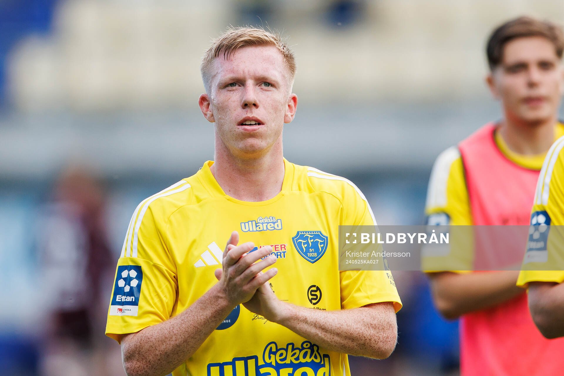 Falkenbergs Melwin Kocanovic efter fotbollsmatchen i Ettan södra mellan Falkenberg och Oskarshamn den 25 maj 2024 i Falkenberg.