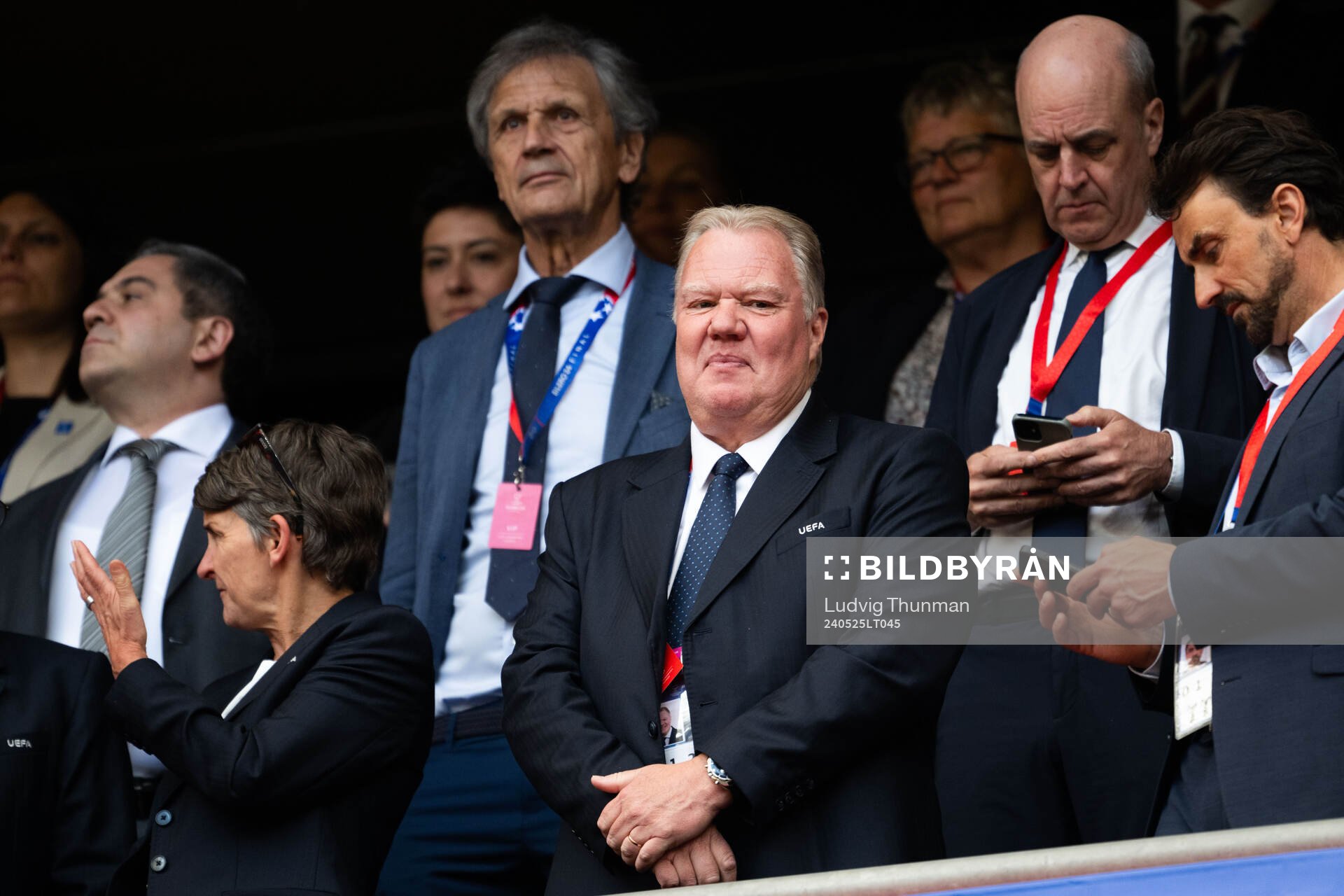 Karl-Erik Nilsson, vice president of UEFA, in the stands