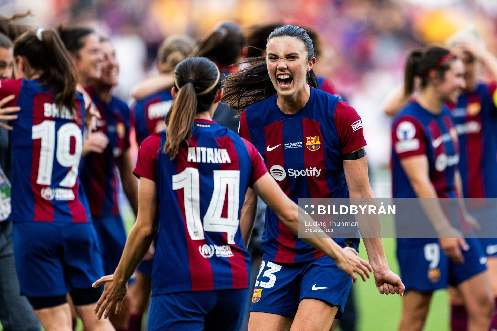 Aitana Bonmati and Ingrid Syrstad Engen of Barcelona