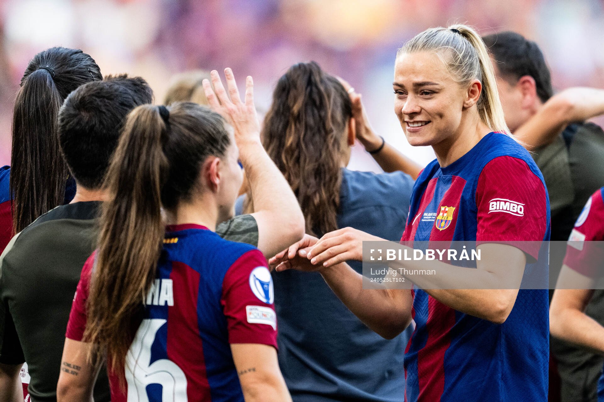 Fridolina Rolfö of Barcelona celebrates