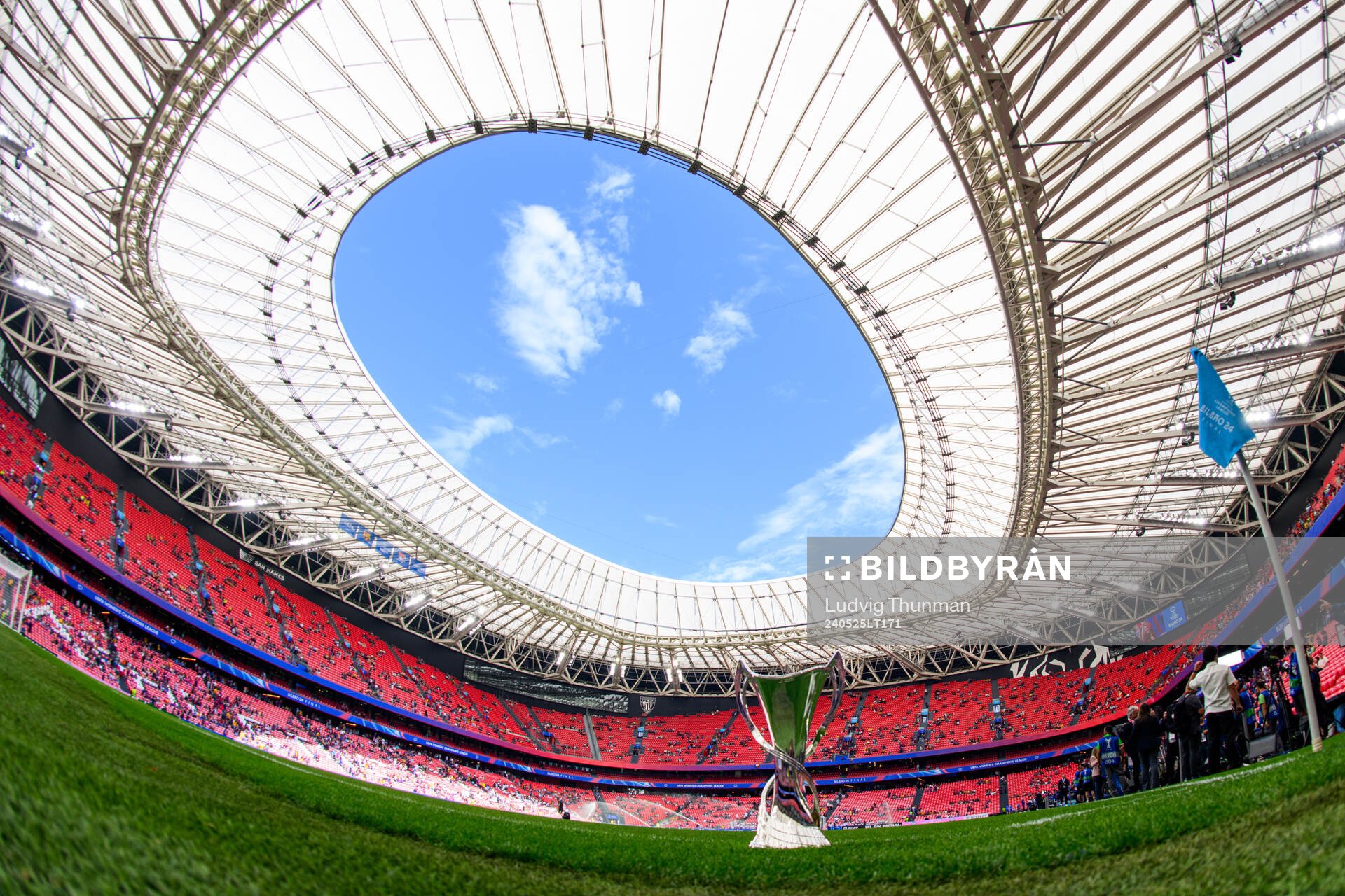 Interior view of Estadio de San Mames with the UEFA Women's