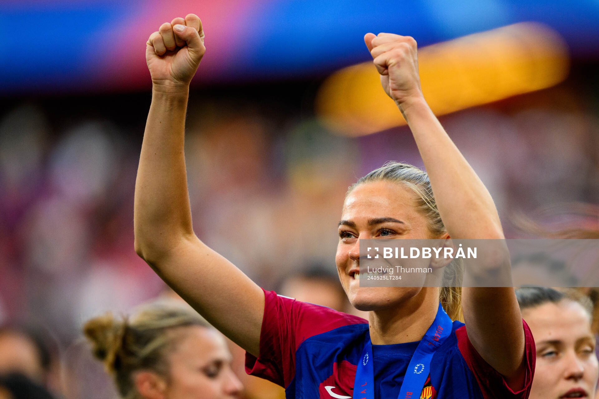 Fridolina Rolfö of Barcelona celebrates