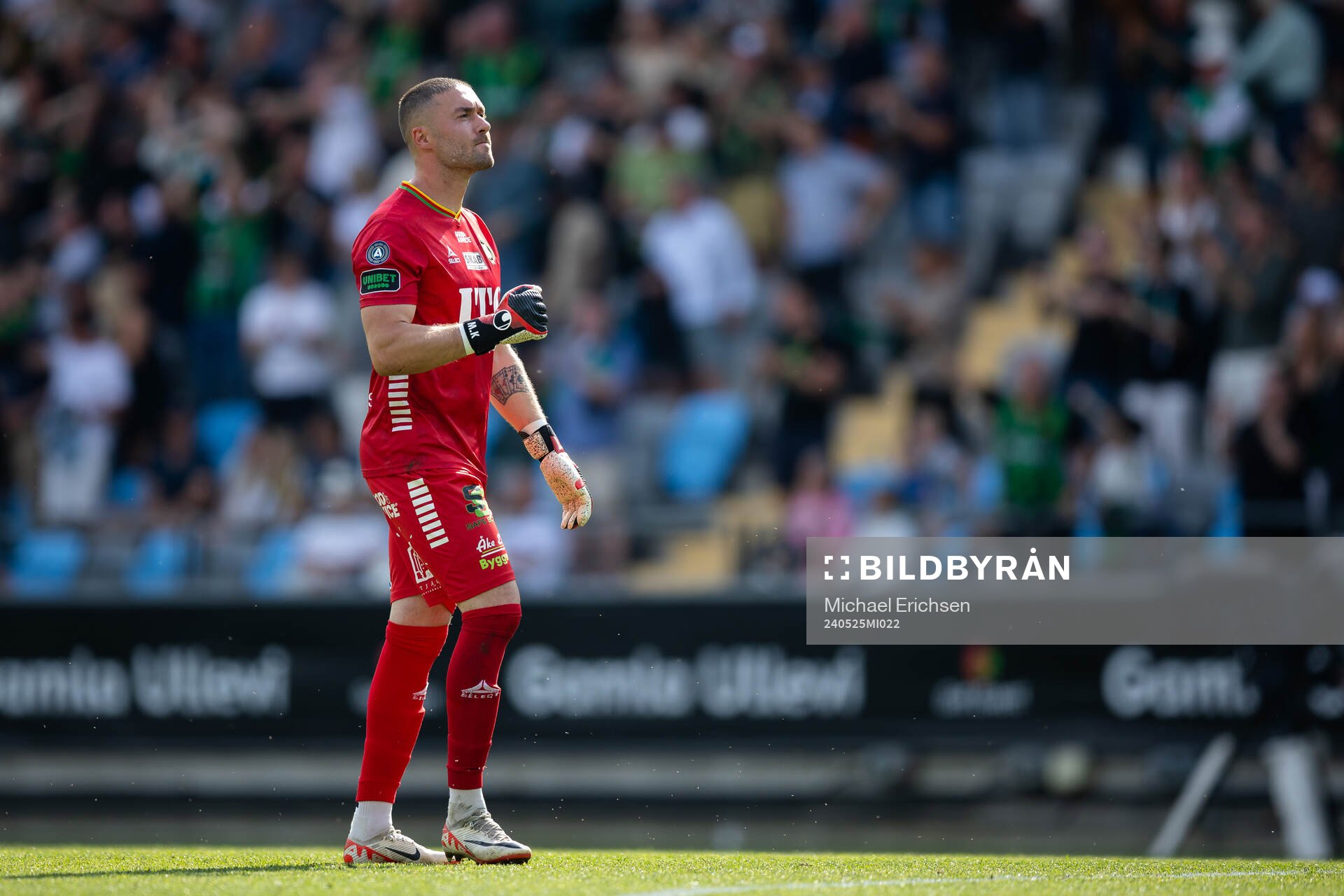 GAIS målvakt Mergim Krasniqi jublar