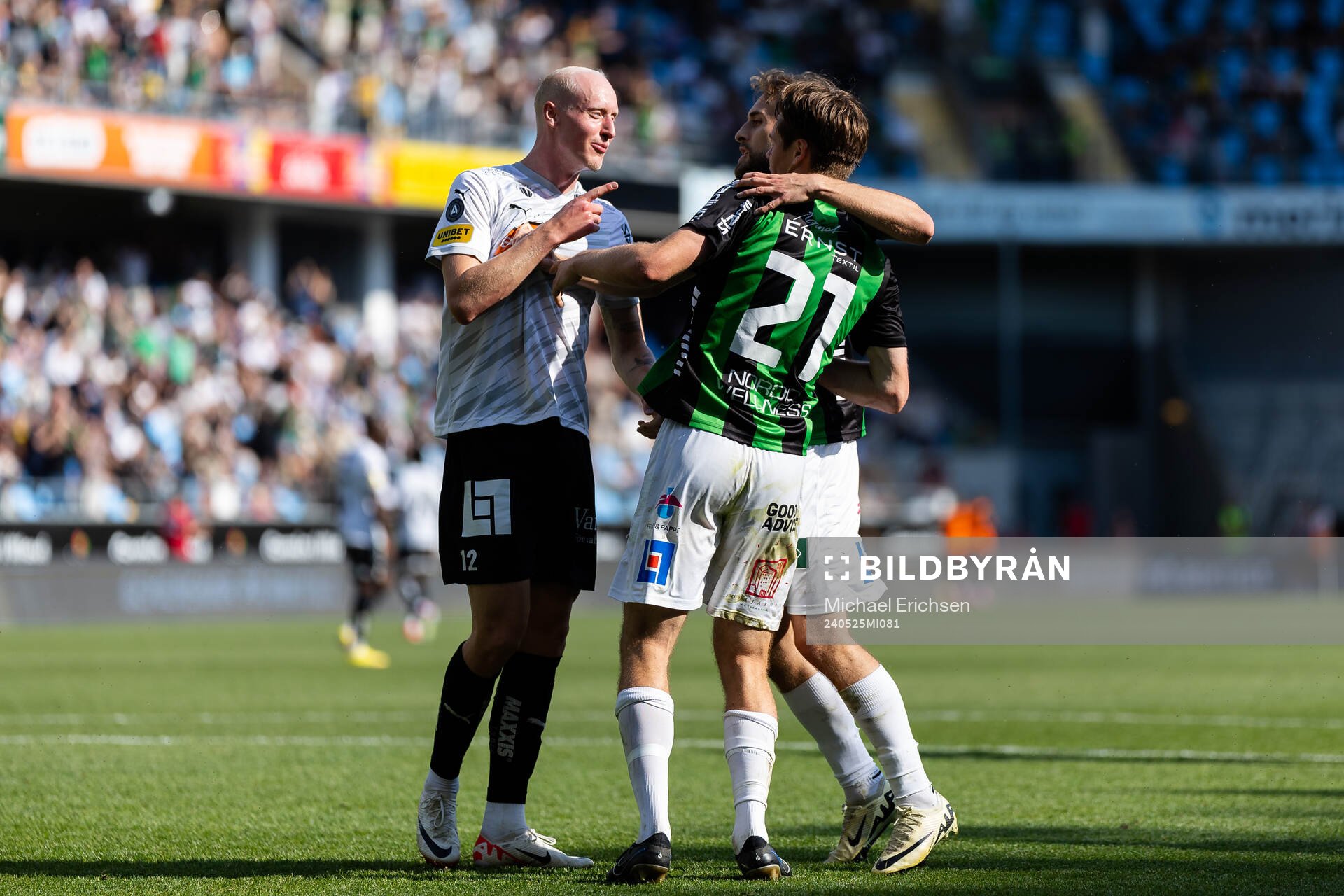 Häckens Valgeir Lunddal reagerar på GAIS Axel Henriksson