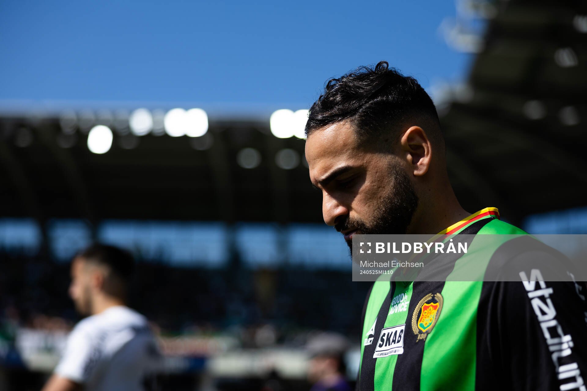 GAIS Mervan Celik innan fotbollsmatchen i Allsvenskan
