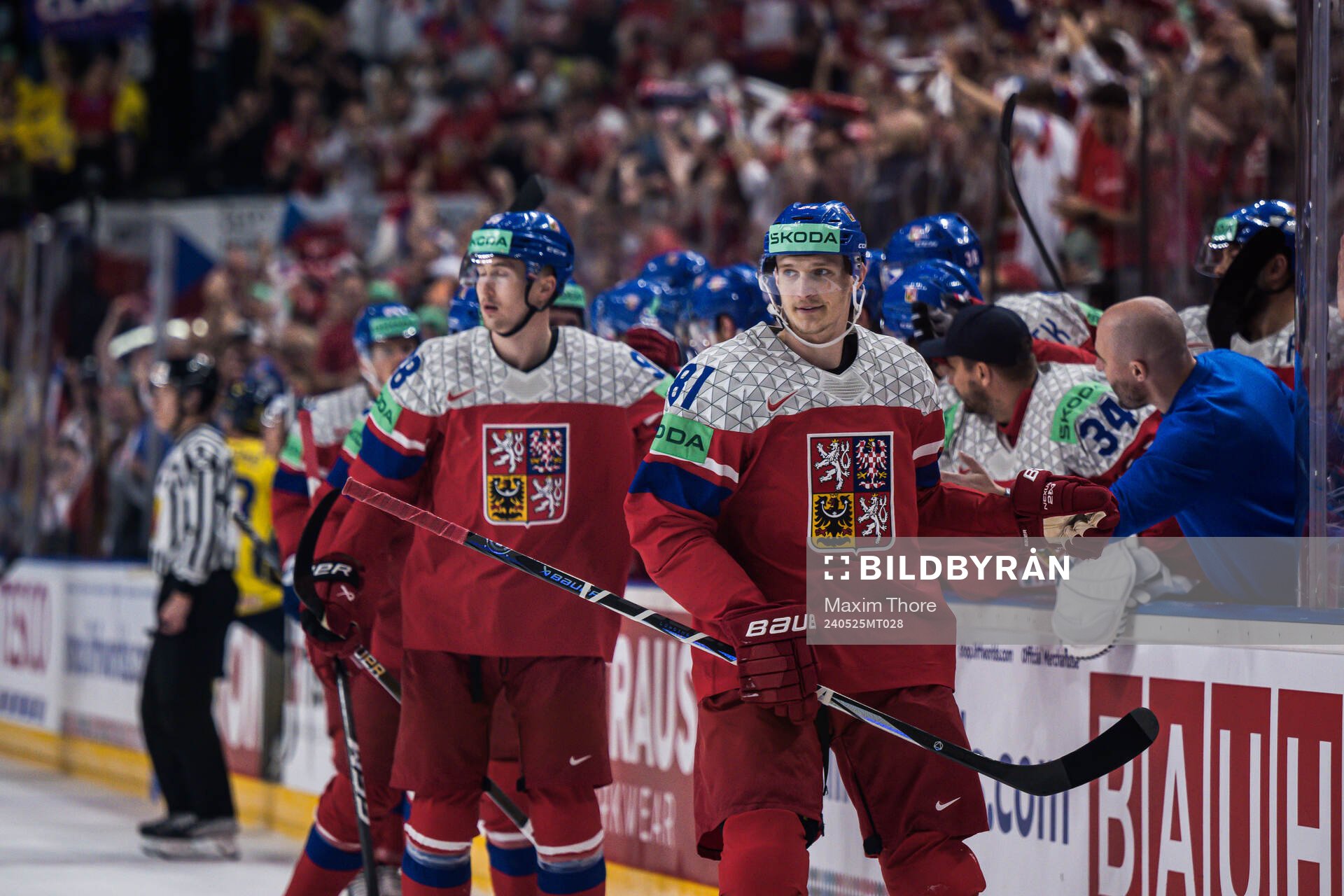 Dominik Kubalik of Czech Republic celebrates