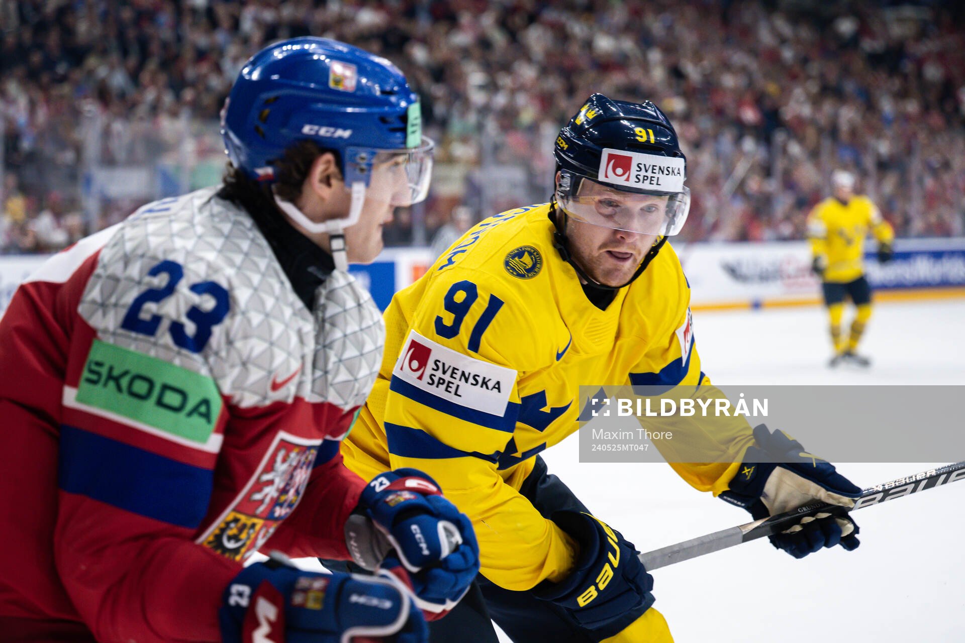 Lukas Sedlak of Czech Republic and Carl Grundström of