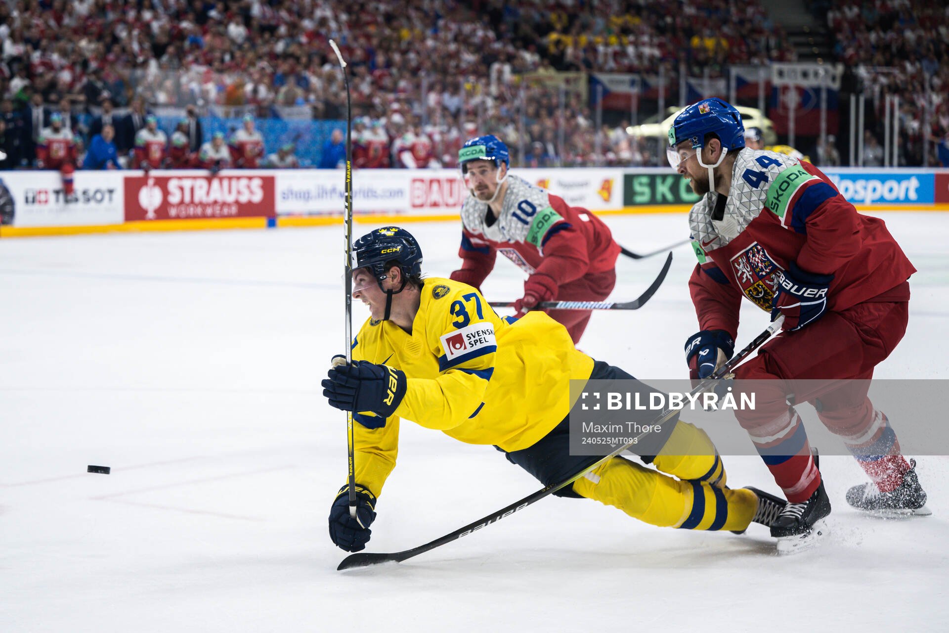 Isac Lundeström of Sweden and Jan Rutta of Czech Republic