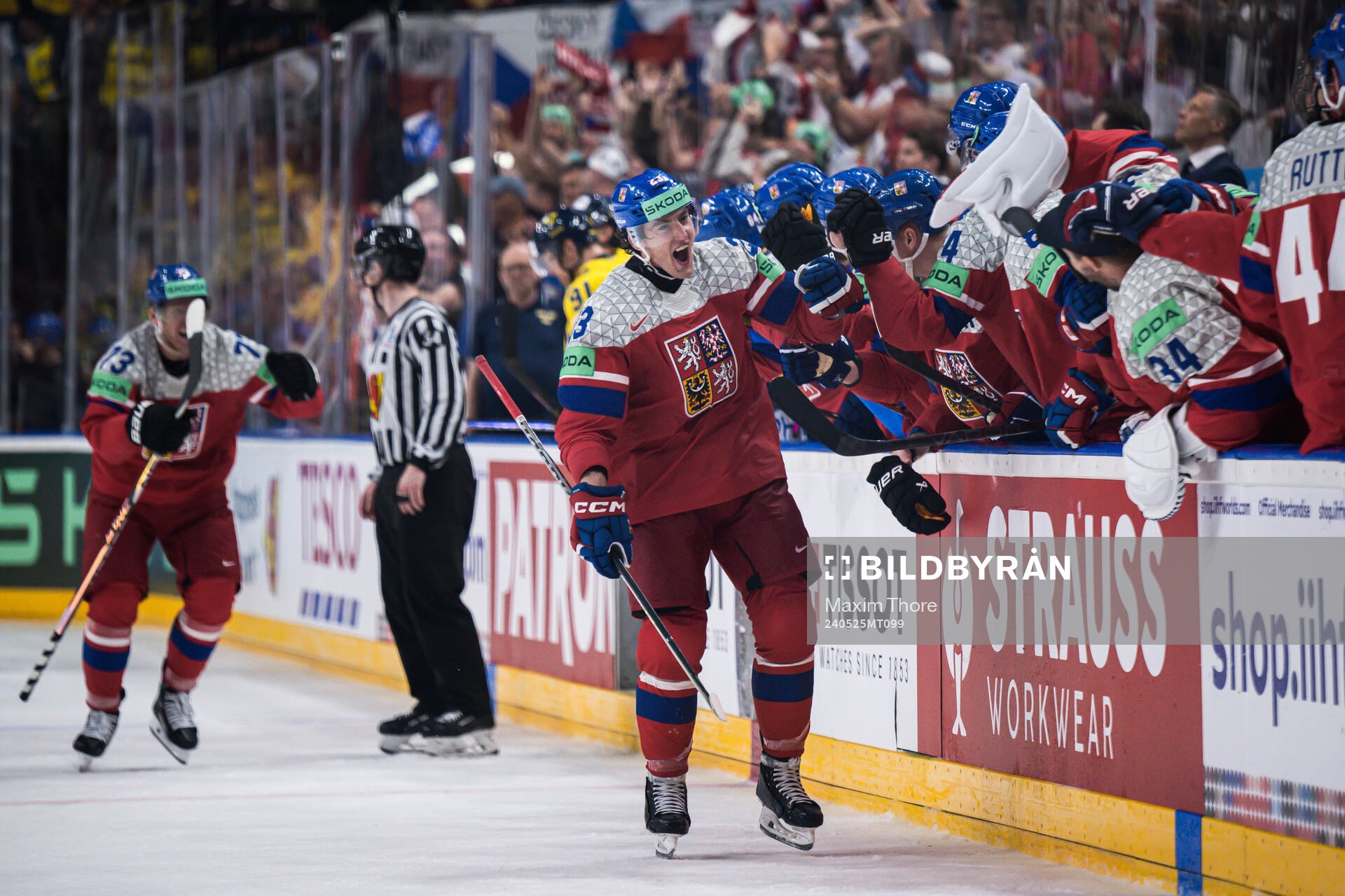 Lukas Sedlak of Czech Republic celebrates