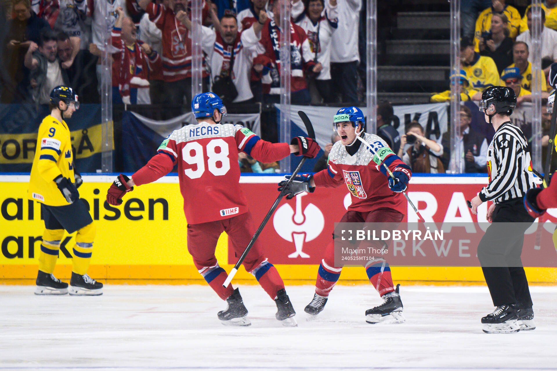 Lukas Sedlak of Czech Republic celebrates