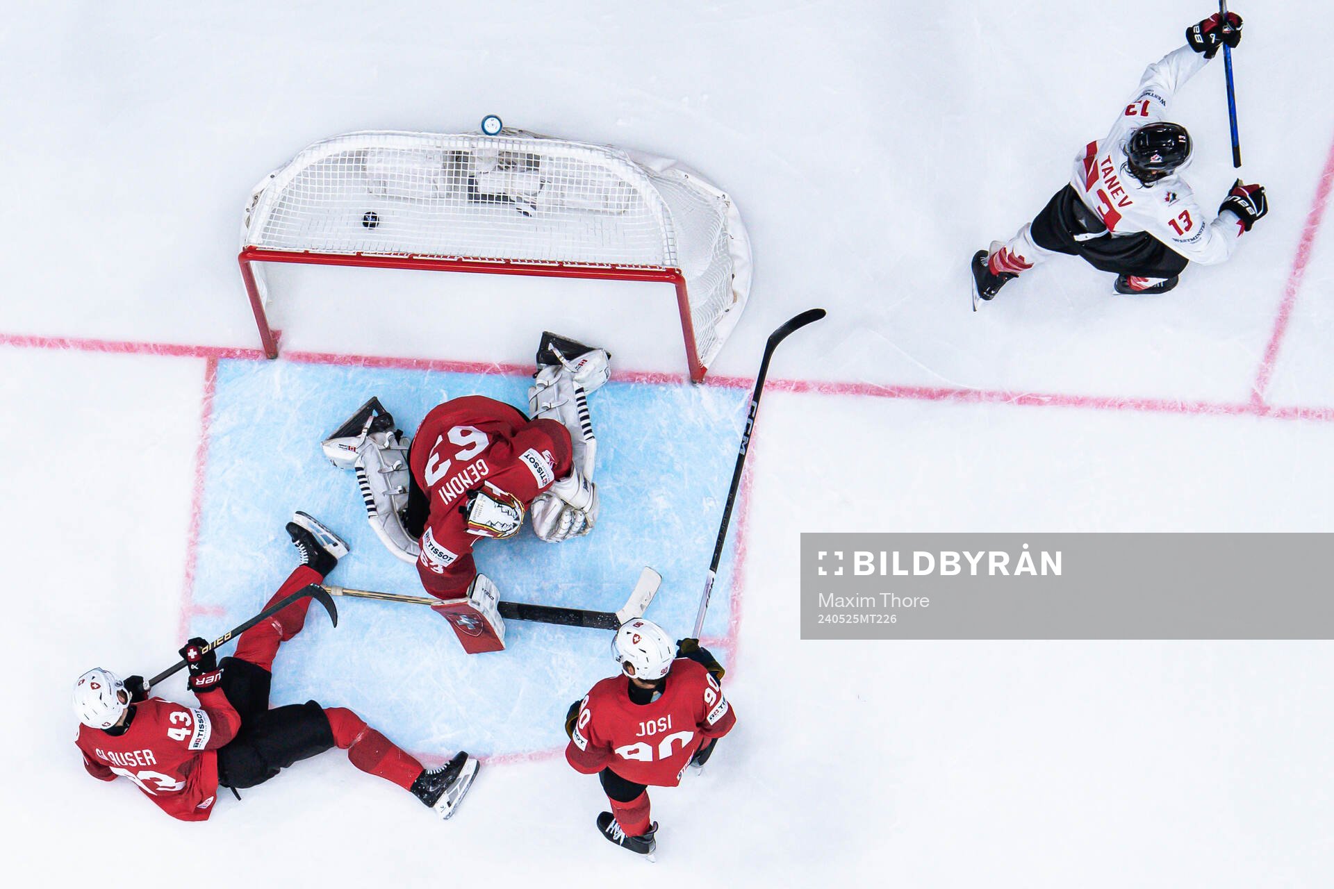 Brandon Tanev of Canada celebrates