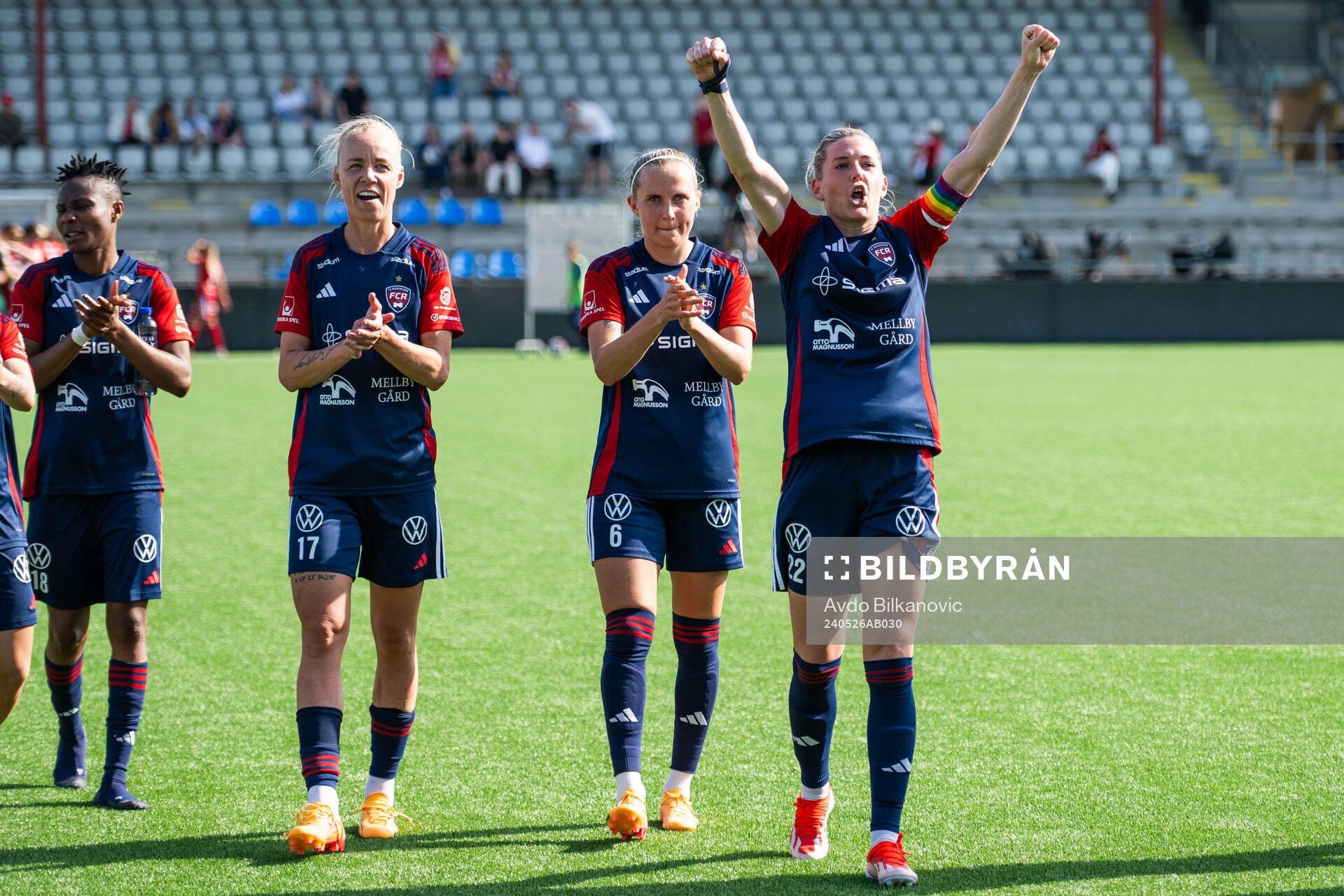 FC Rosengårds Olivia Schough jublar