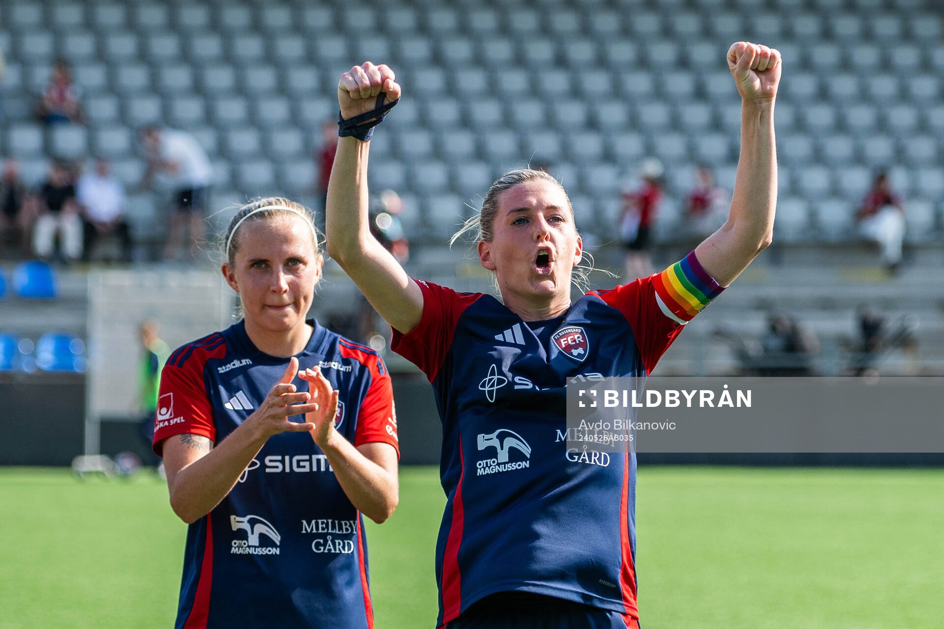 FC Rosengårds Olivia Schough jublar