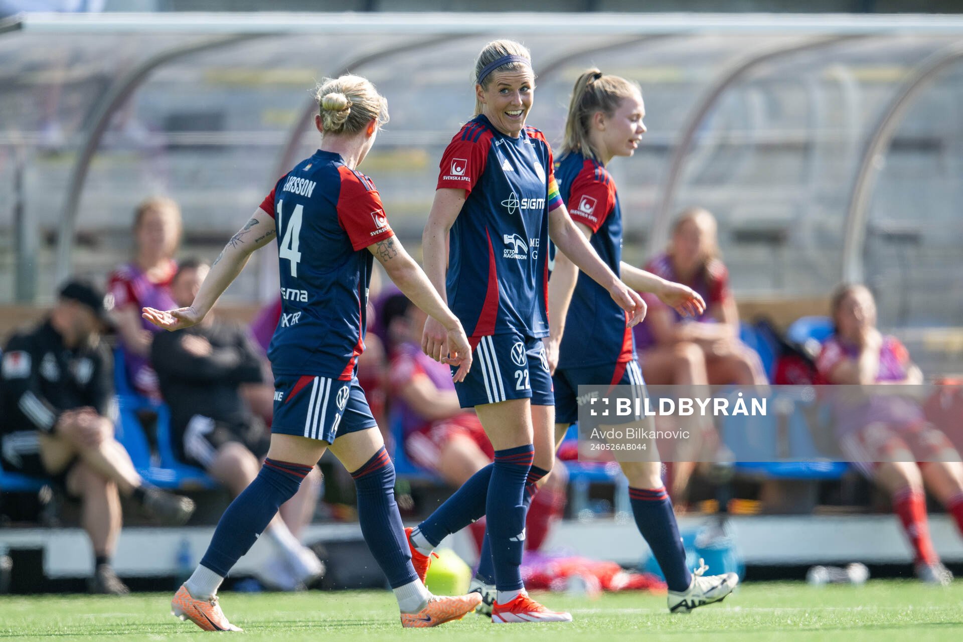 FC Rosengårds Olivia Schough jublar