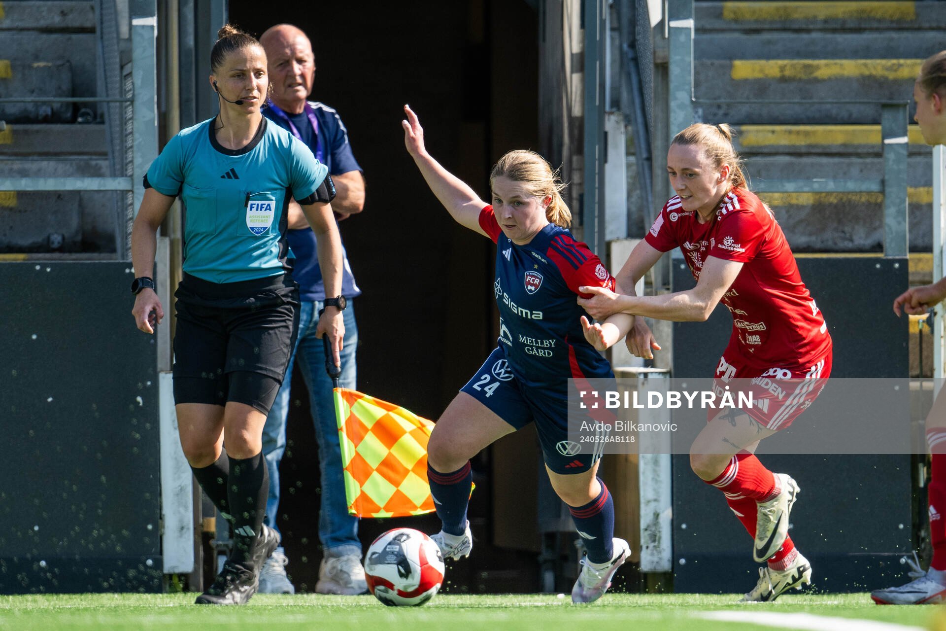 FC Rosengårds Hanna Andersson och Piteås Ásla Johannesen