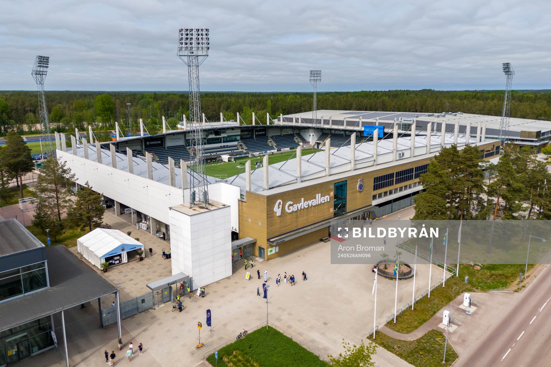 Drönarvy av Gavlevallen