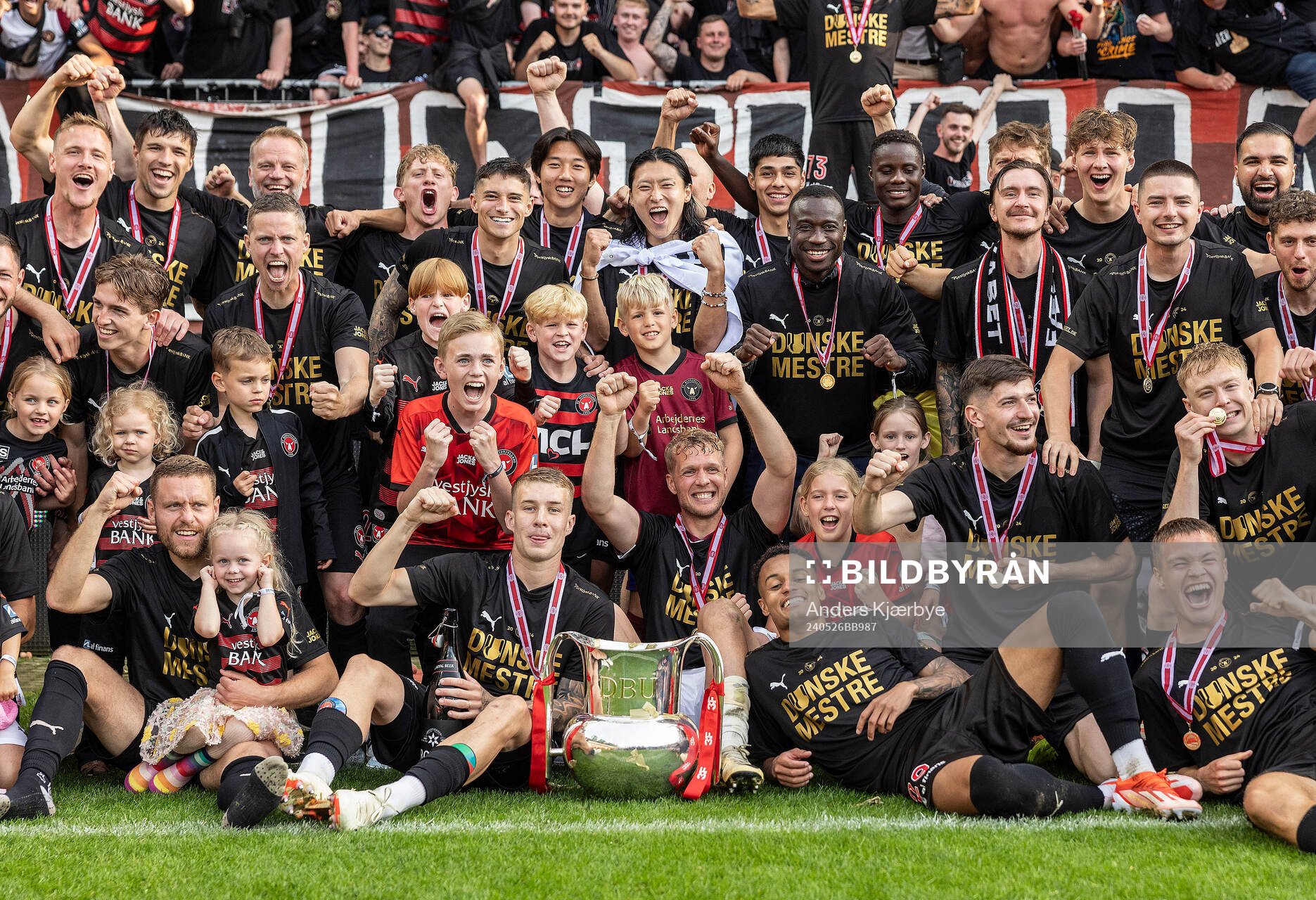Midtjyllands spelare jublar