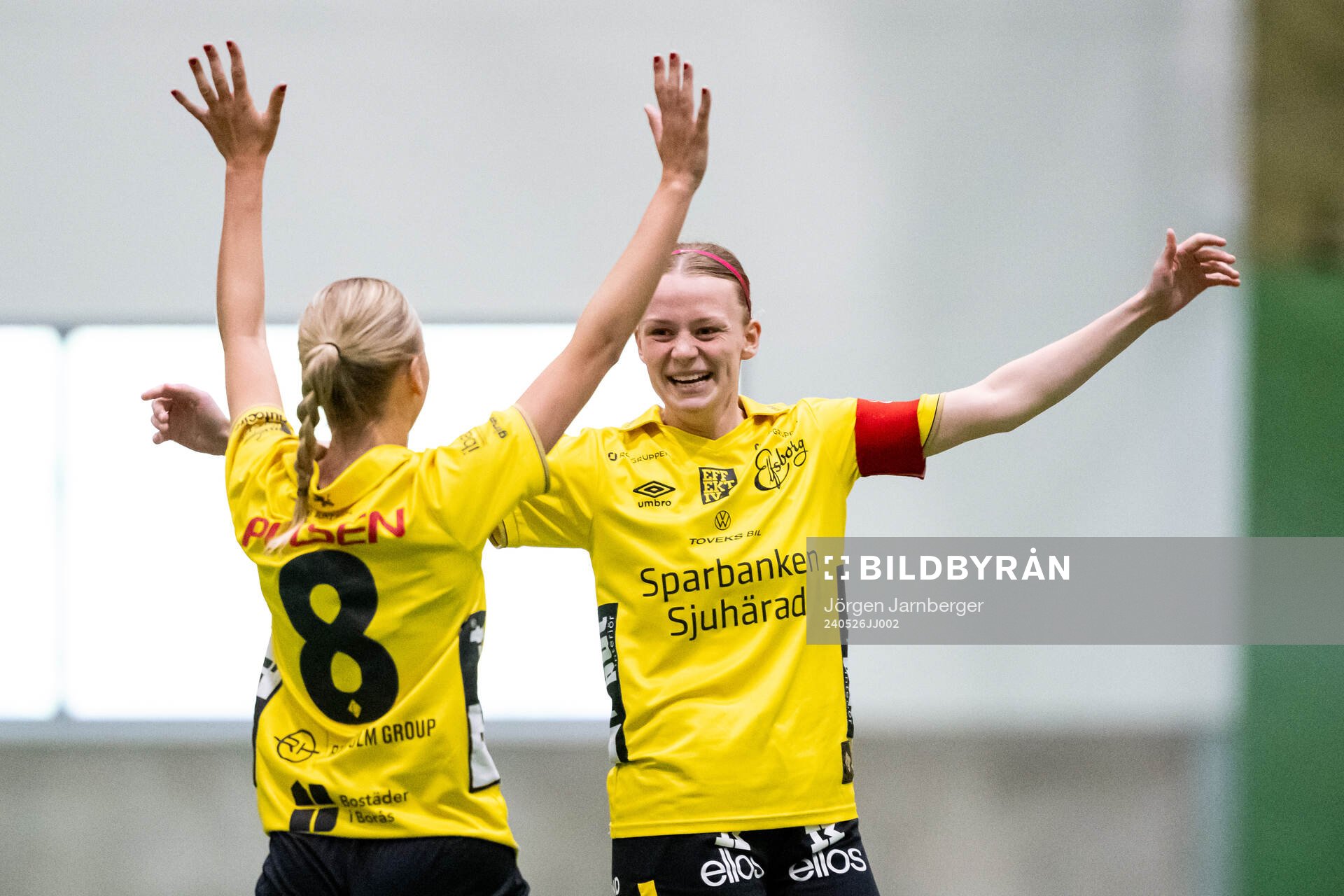 Elfsborgs Leann Nyström jublar med Linn Sångberg