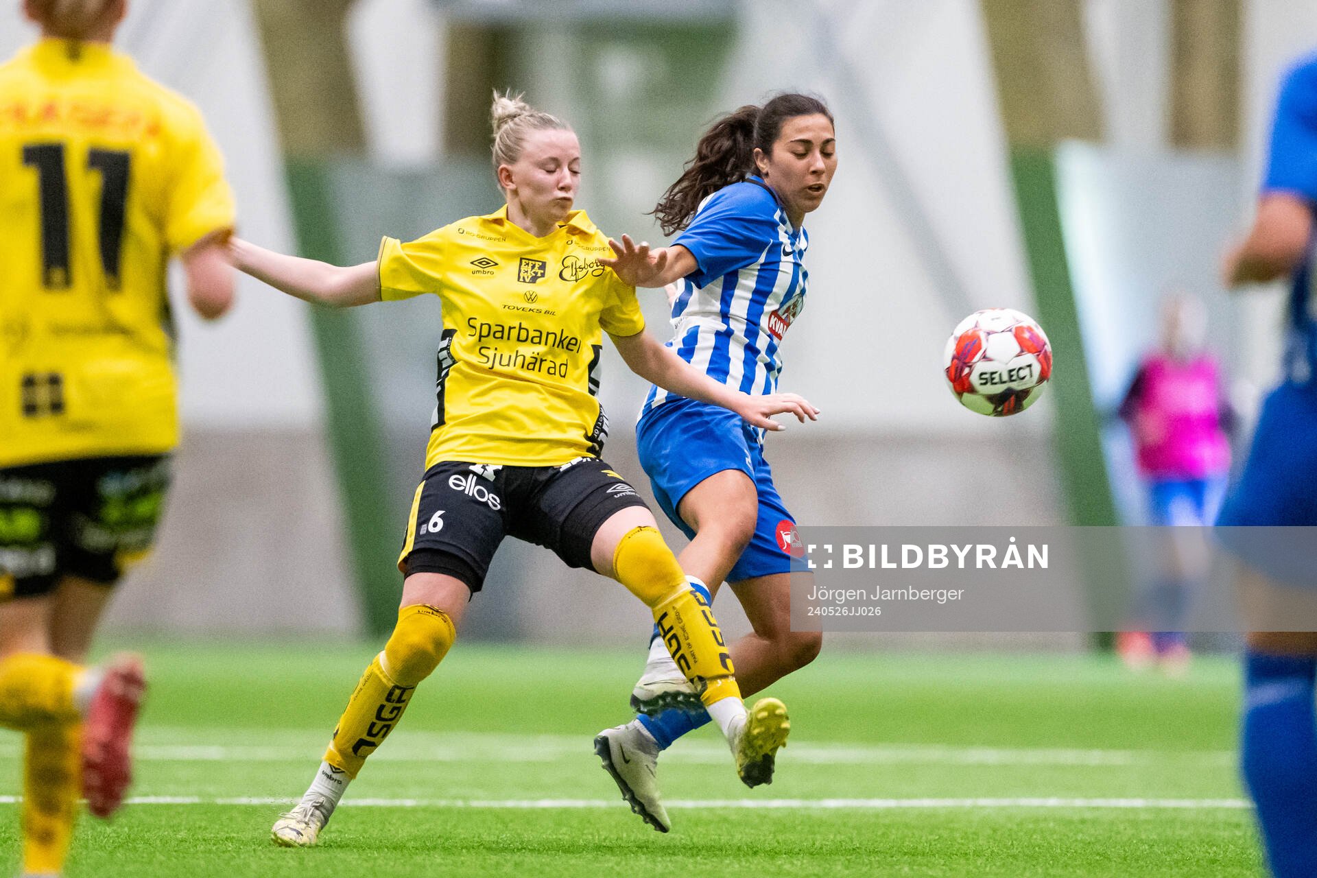 Elfsborgs Hanna Gunnarsson och Segeltorps IFs Isabelle Hanna