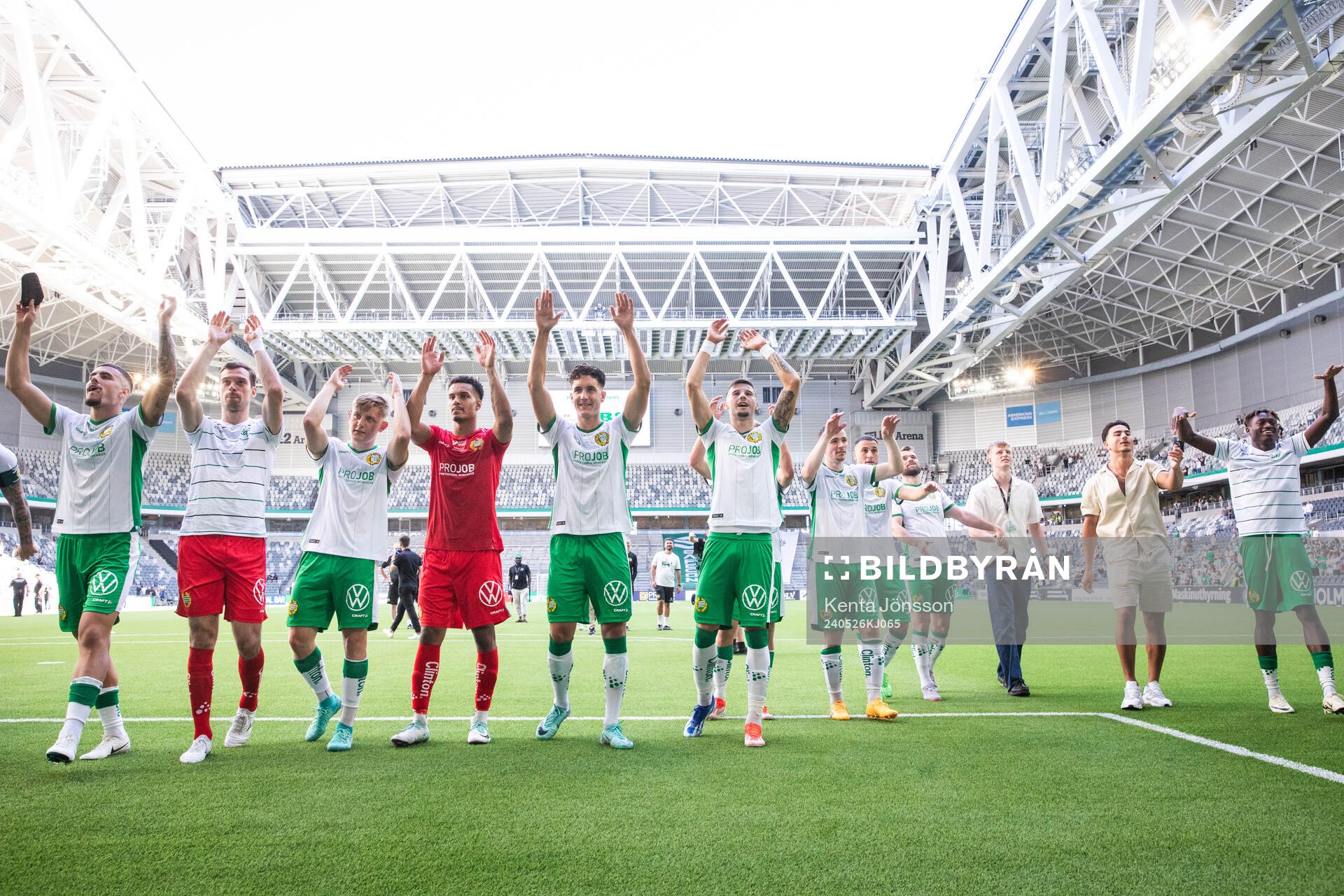 Hammarbys spelare jublar