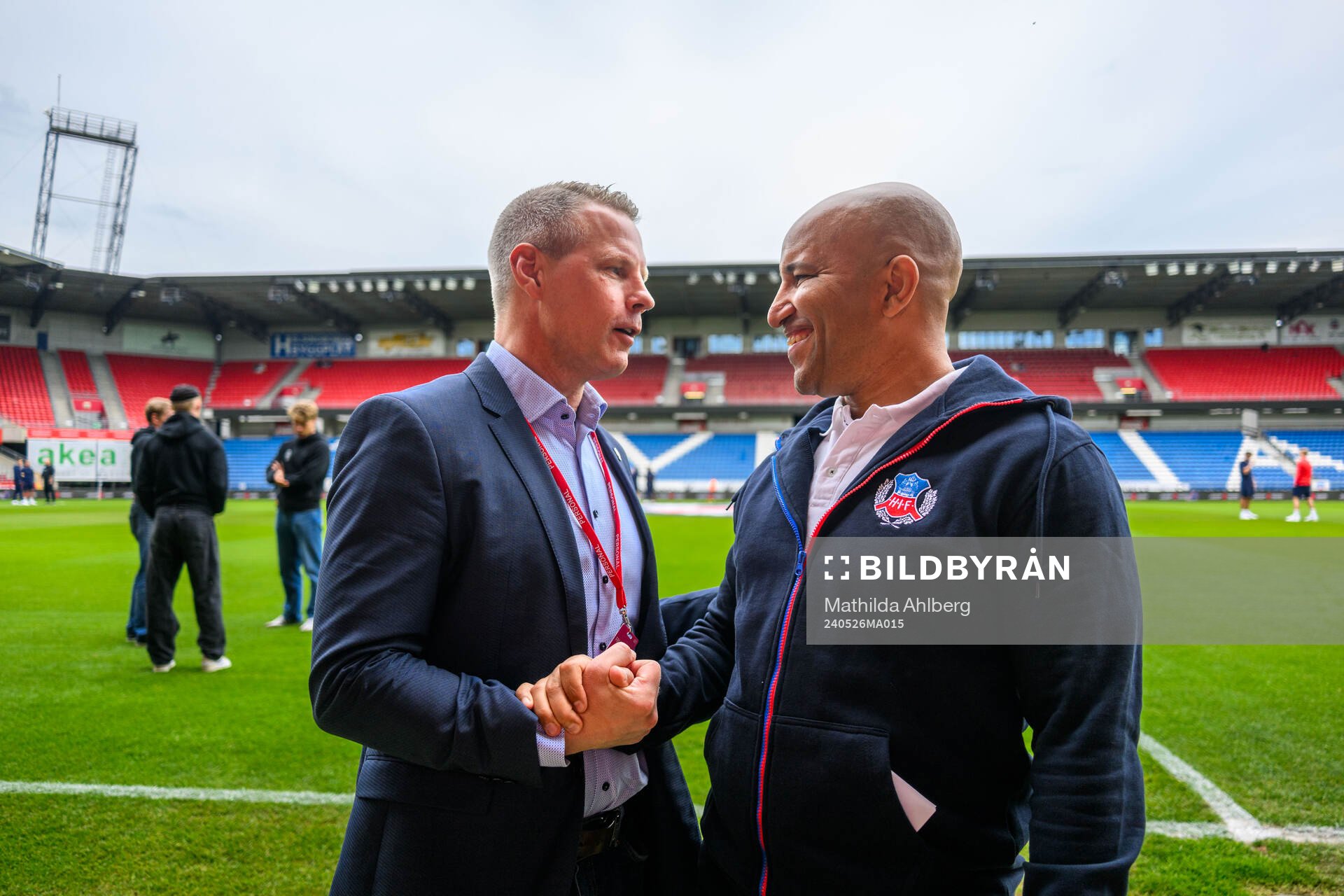 Helsingborgs ordförande Fredrik Karlsson och tränare