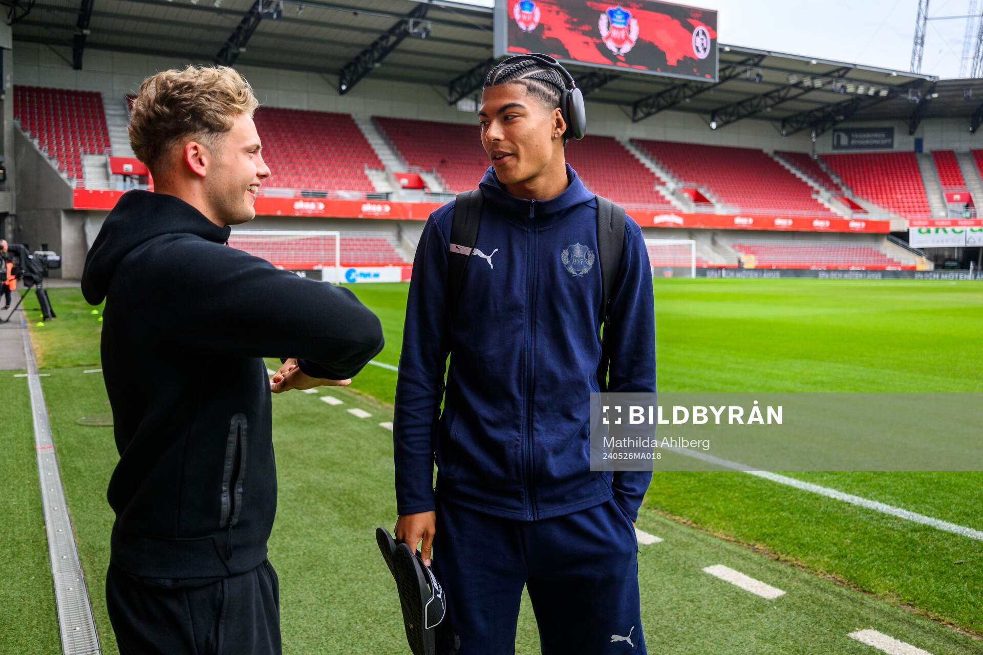 Landskronas Frederik Ihler och Helsingborgs Milan Silva