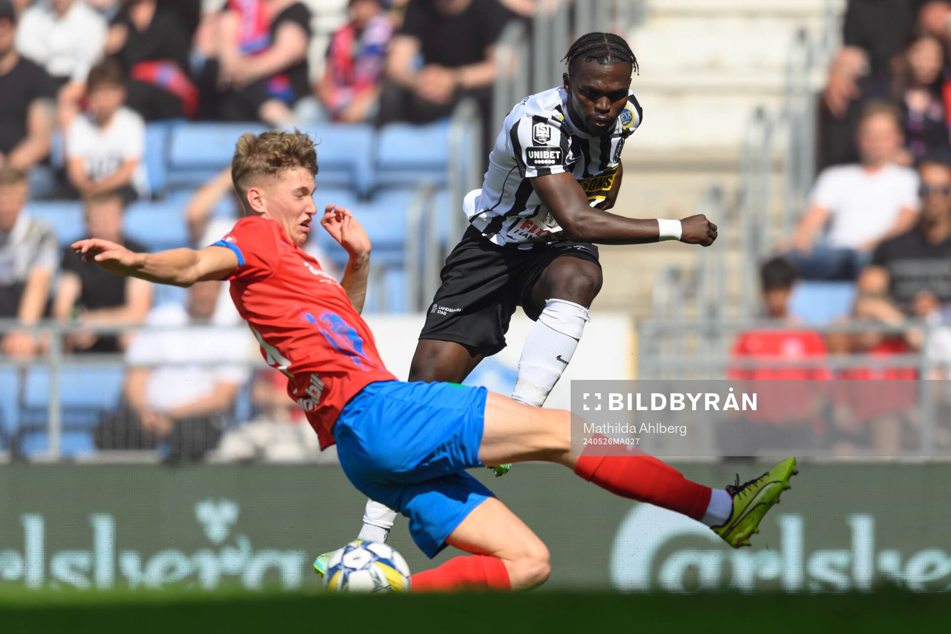 Helsingborgs Benjamin Örn och Landskronas Kofi Asare