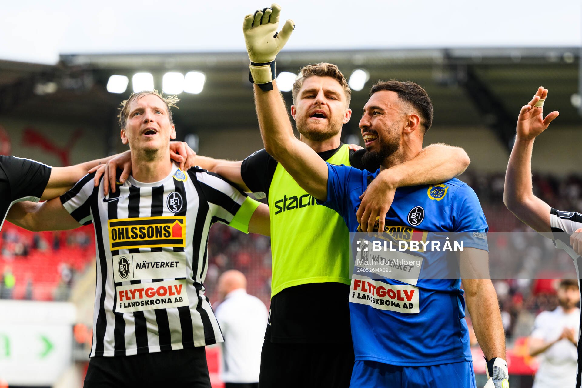 Landskronas Philip Andersson, Erik Hedenquist och målvakt