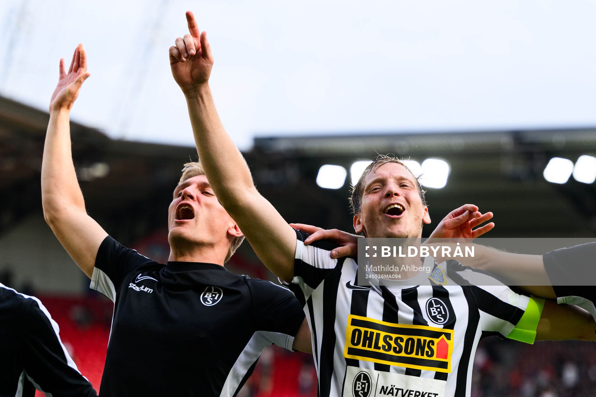 Landskronas målvakt Svante Hildeman och Philip Andersson