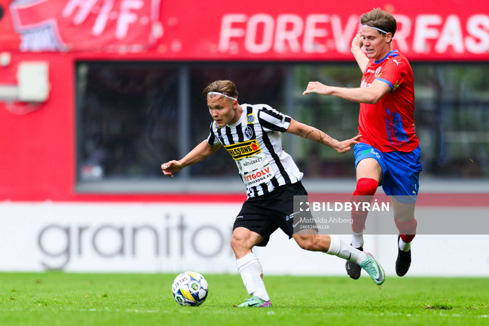 Landskronas Vincent Sundberg och Helsingborgs Taylor