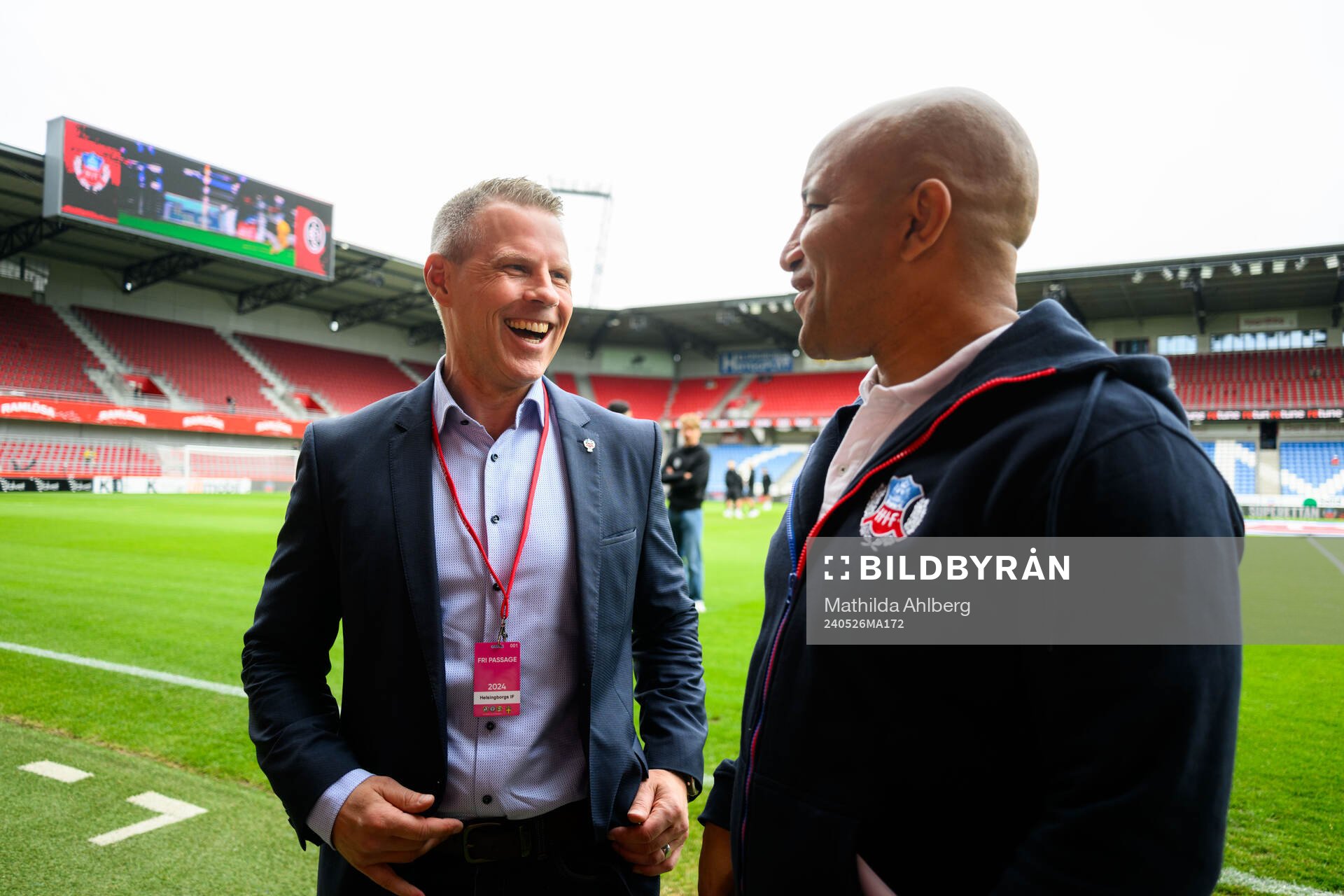 Helsingborgs ordförande Fredrik Karlsson och tränare