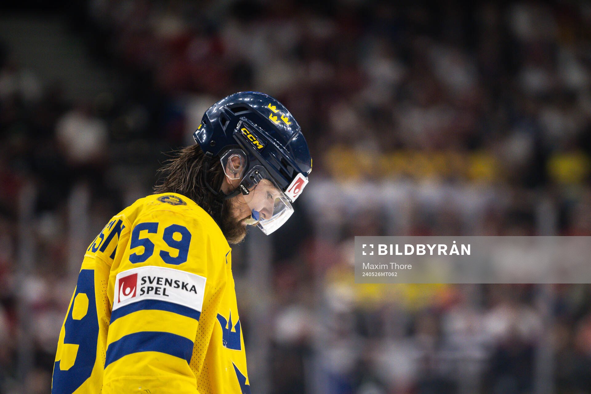 Linus Johansson of Sweden looks dejected