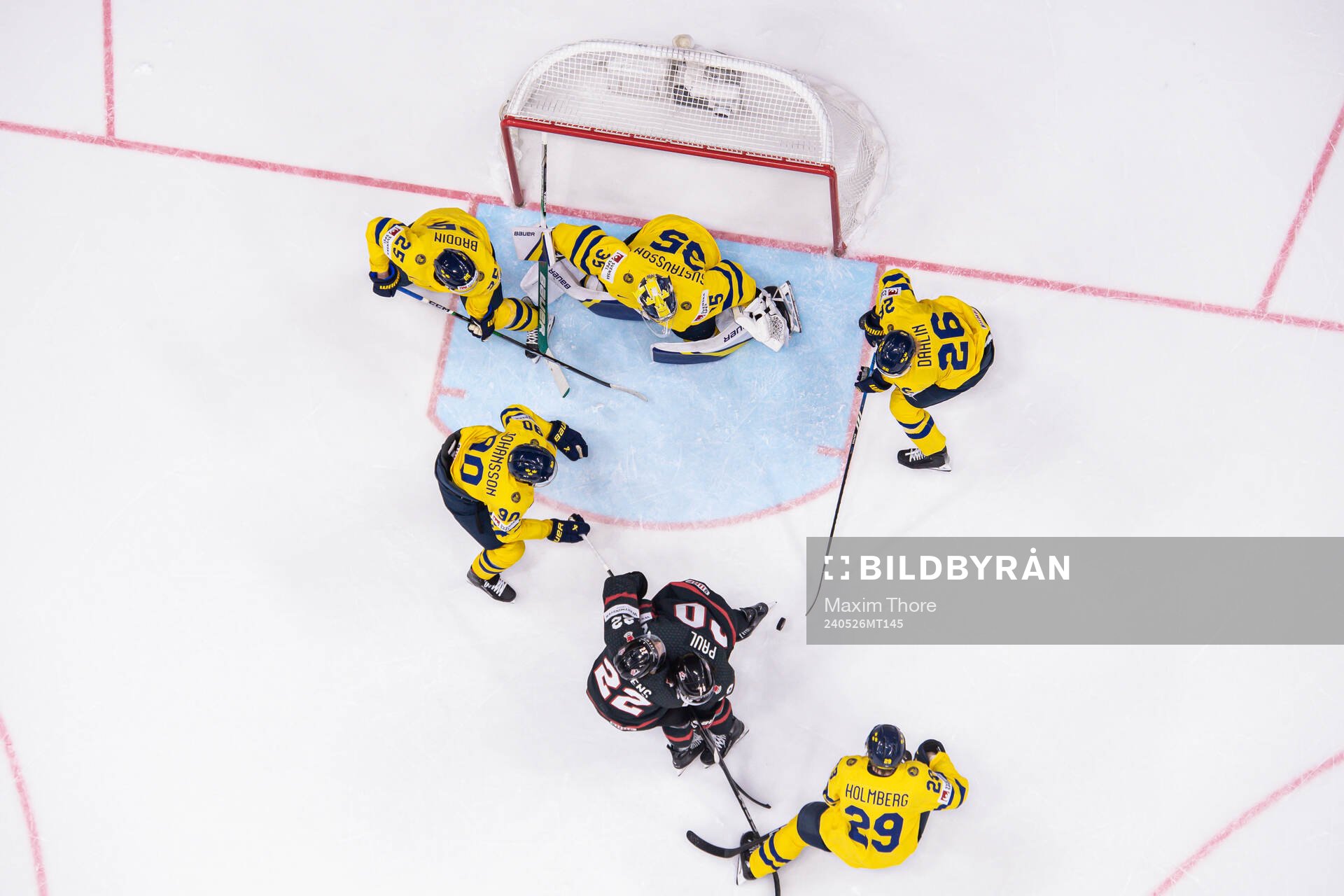 Marcus Johansson, Jonas Brodin, goaltender Filip
