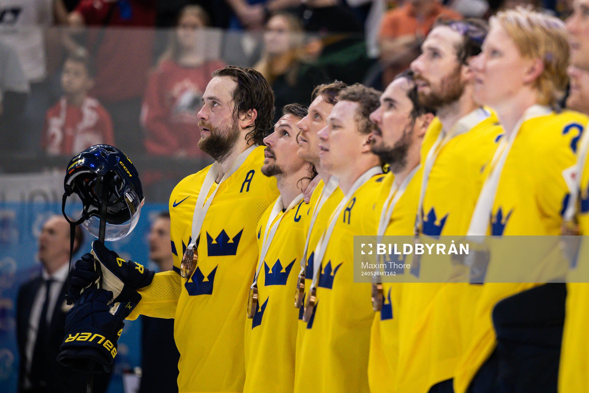Victor Hedman and Erik Karlsson of Sweden
