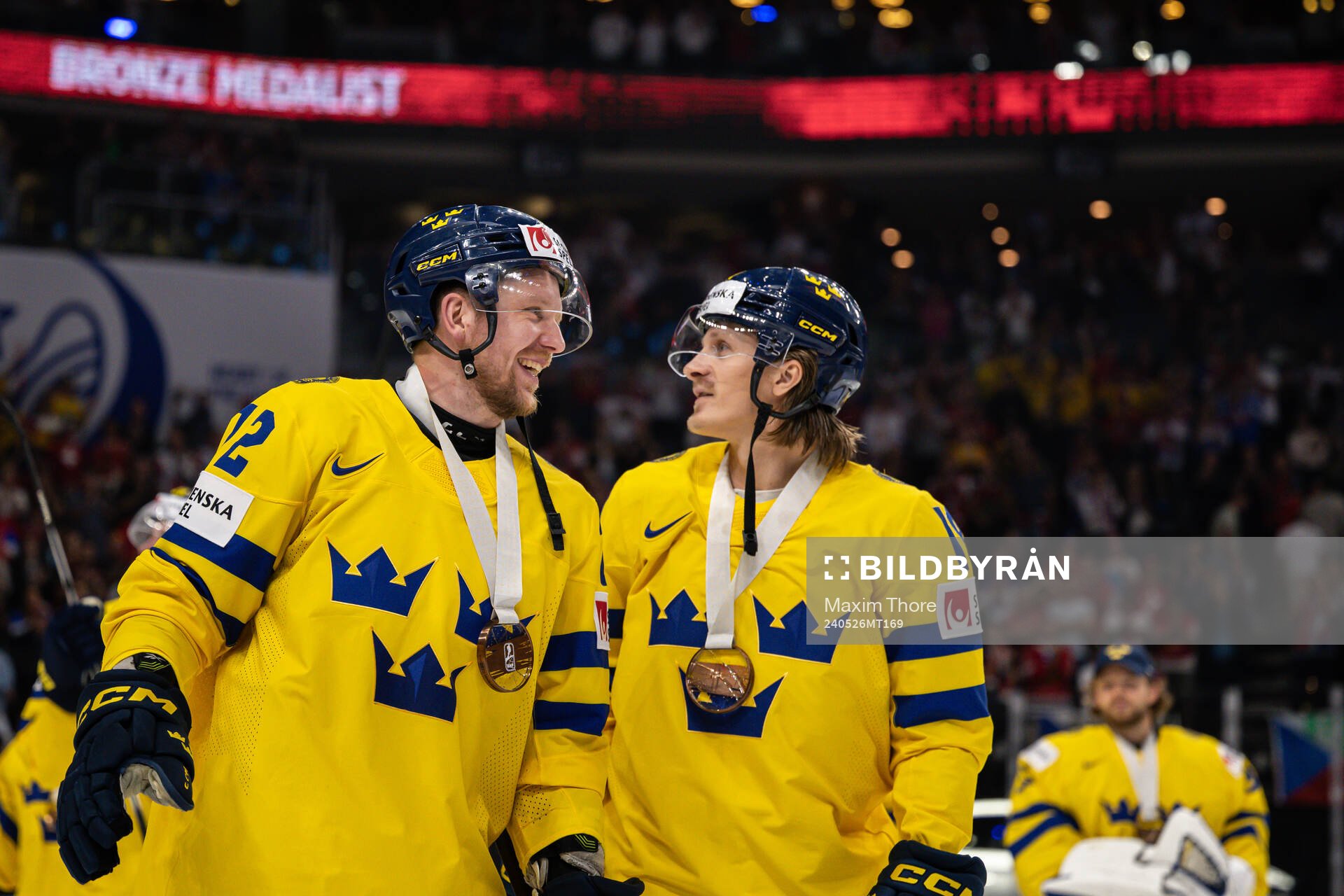 Tim Heed and Marcus Sörensen of Sweden with their bronze