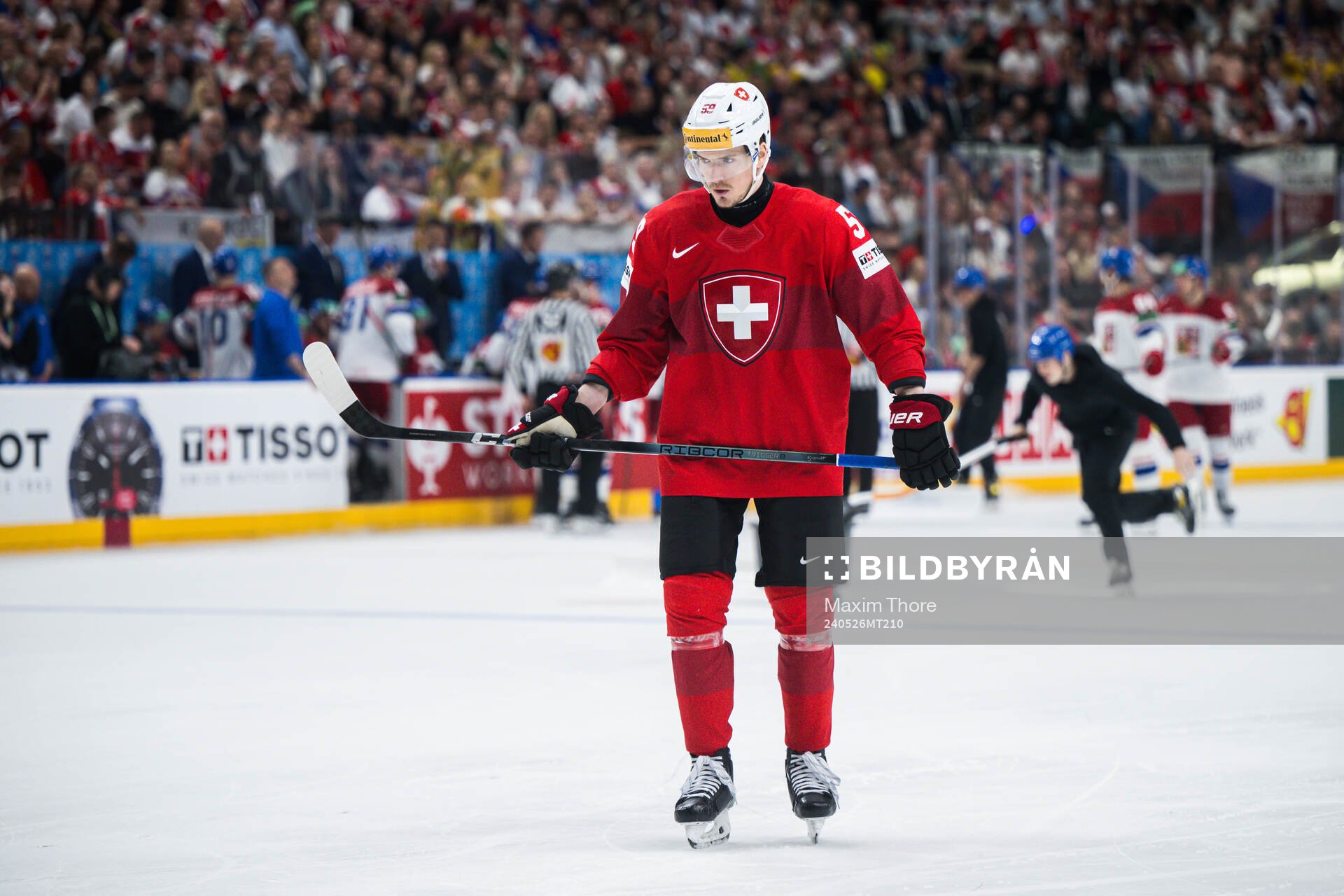 Dario Simion of Switzerland looks dejected