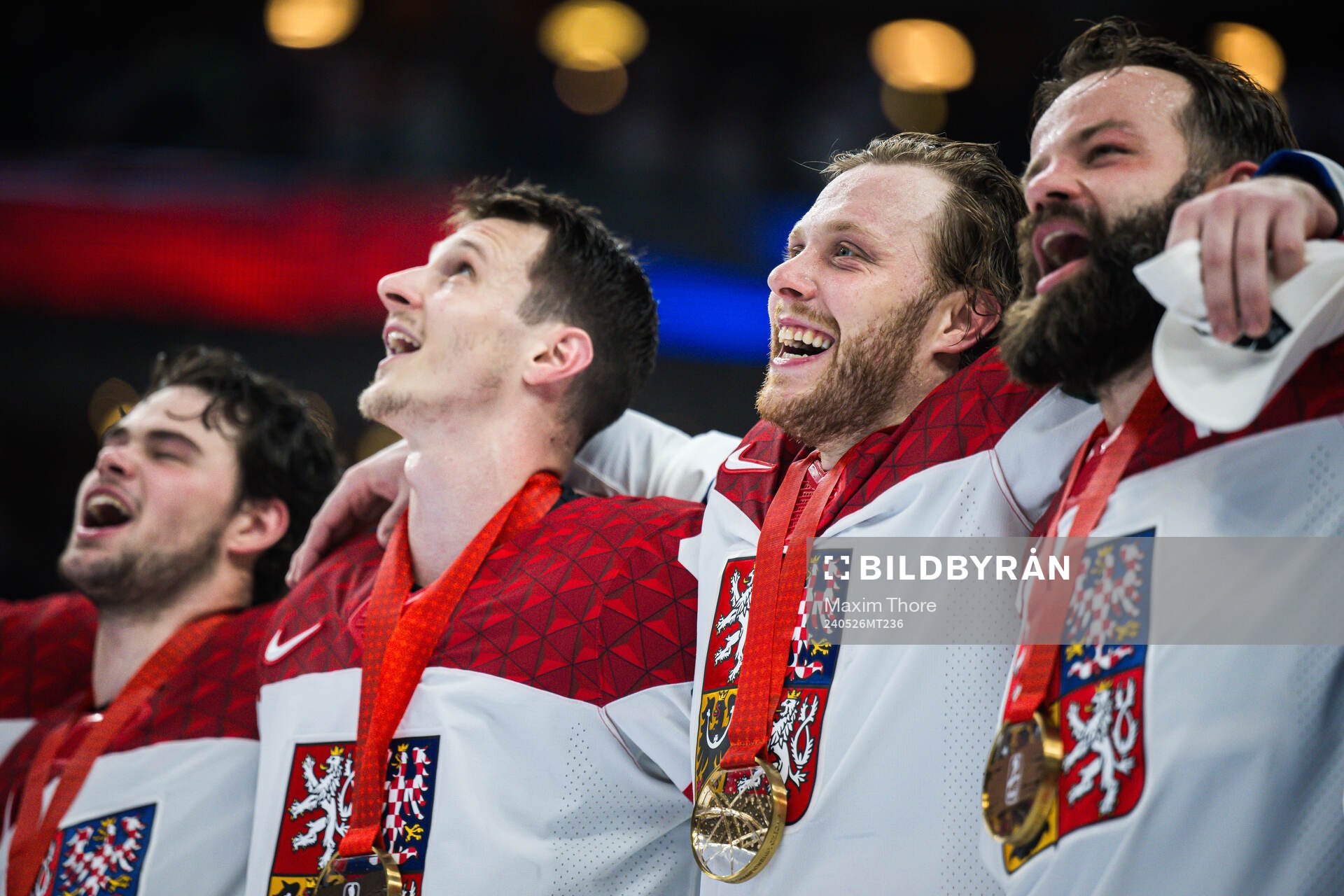 David Pastrnak of Czech Republic celebrates