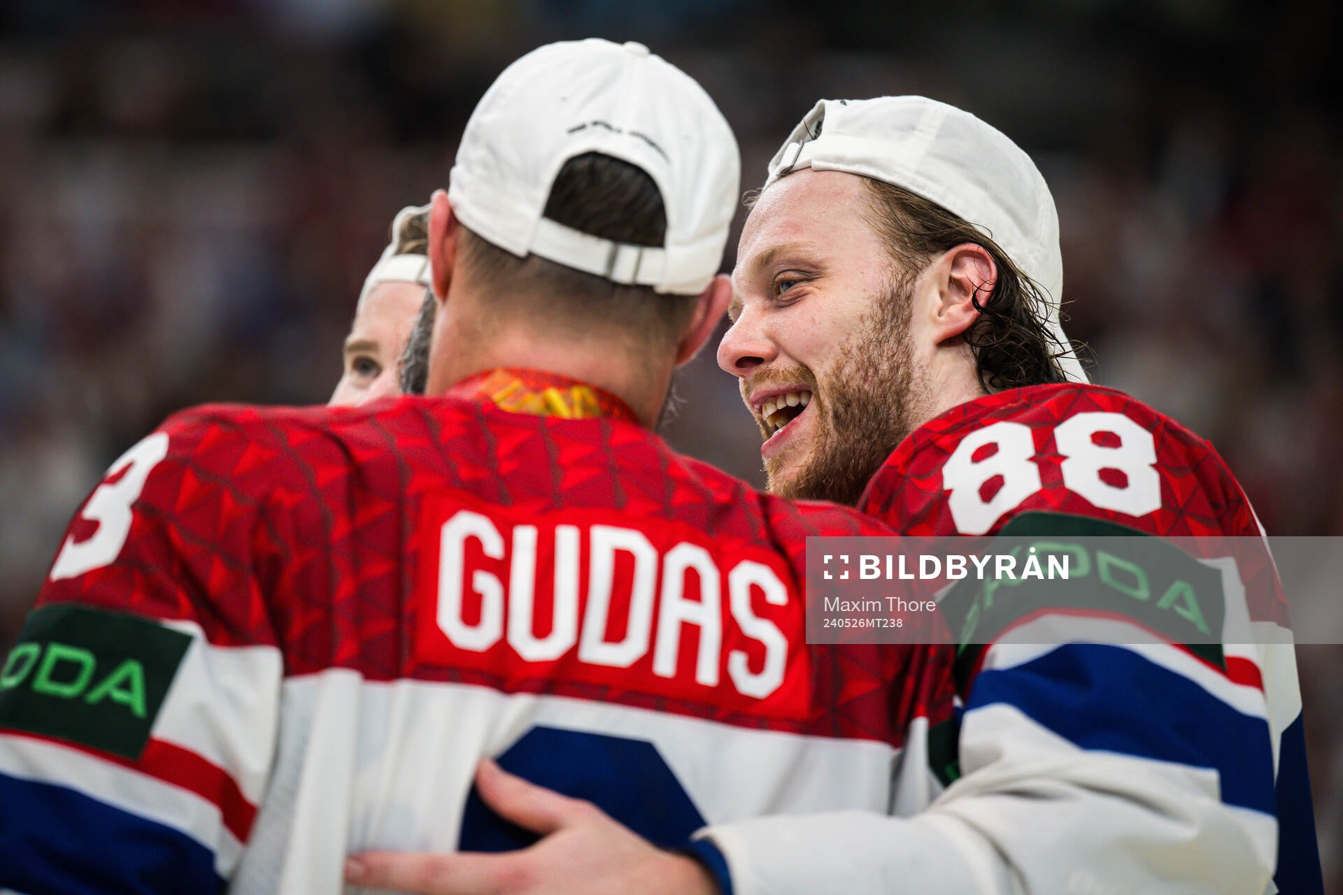 David Pastrnak of Czech Republic celebrates