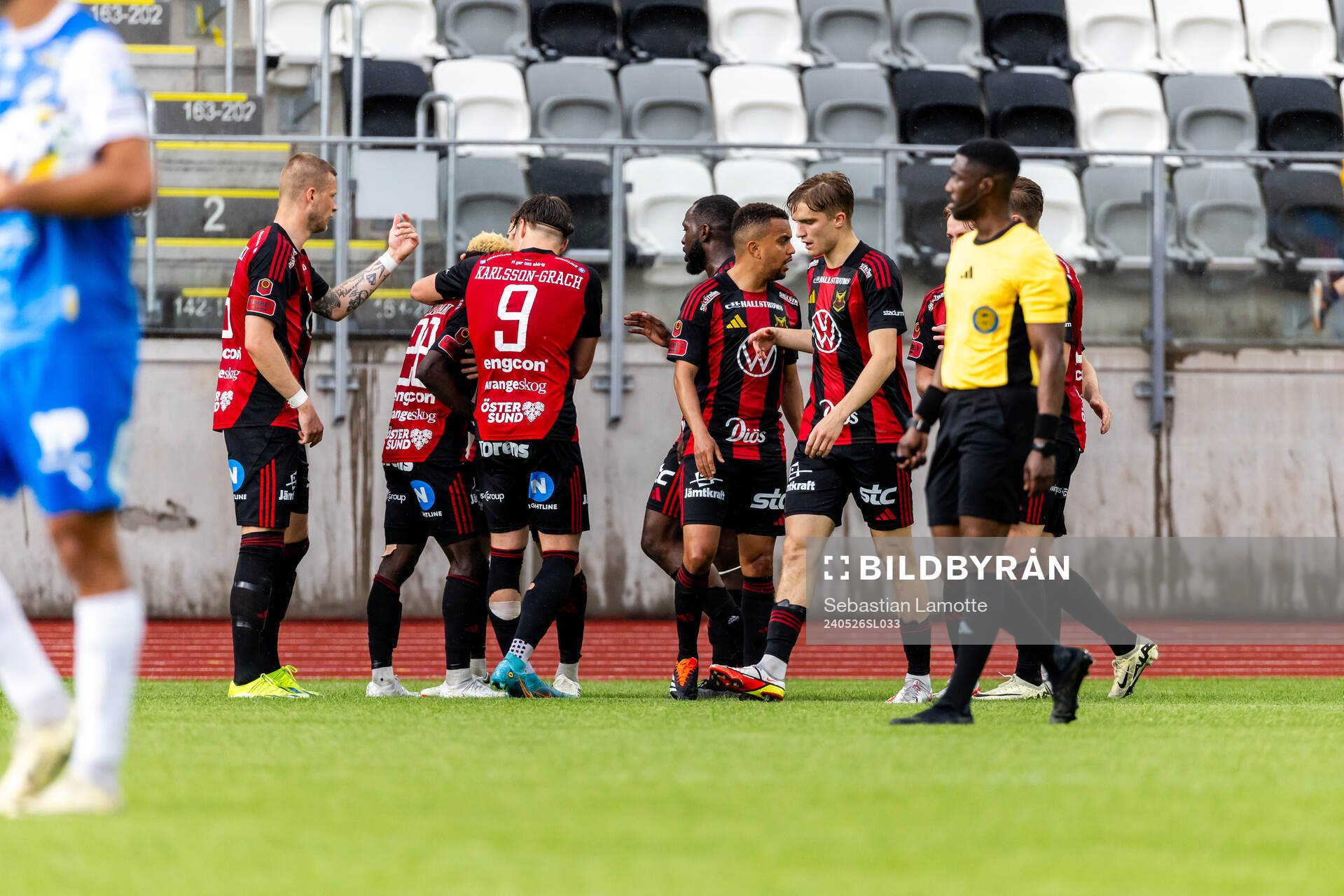 Östersunds Assiedou Yannick Armel Adjoumani har gjort 0-2