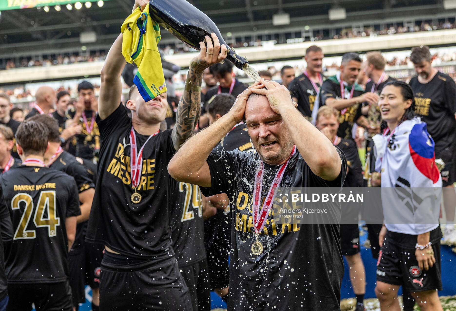  [DK=20240526: 3F Superliga på MCH Arena i Herning - FC Midtjylland vs. Silkeborg IF - ] Tränare Thomas Thomasberg