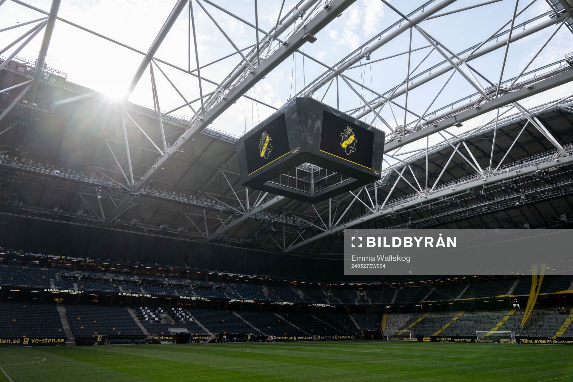 Interör vy över Friends Arena