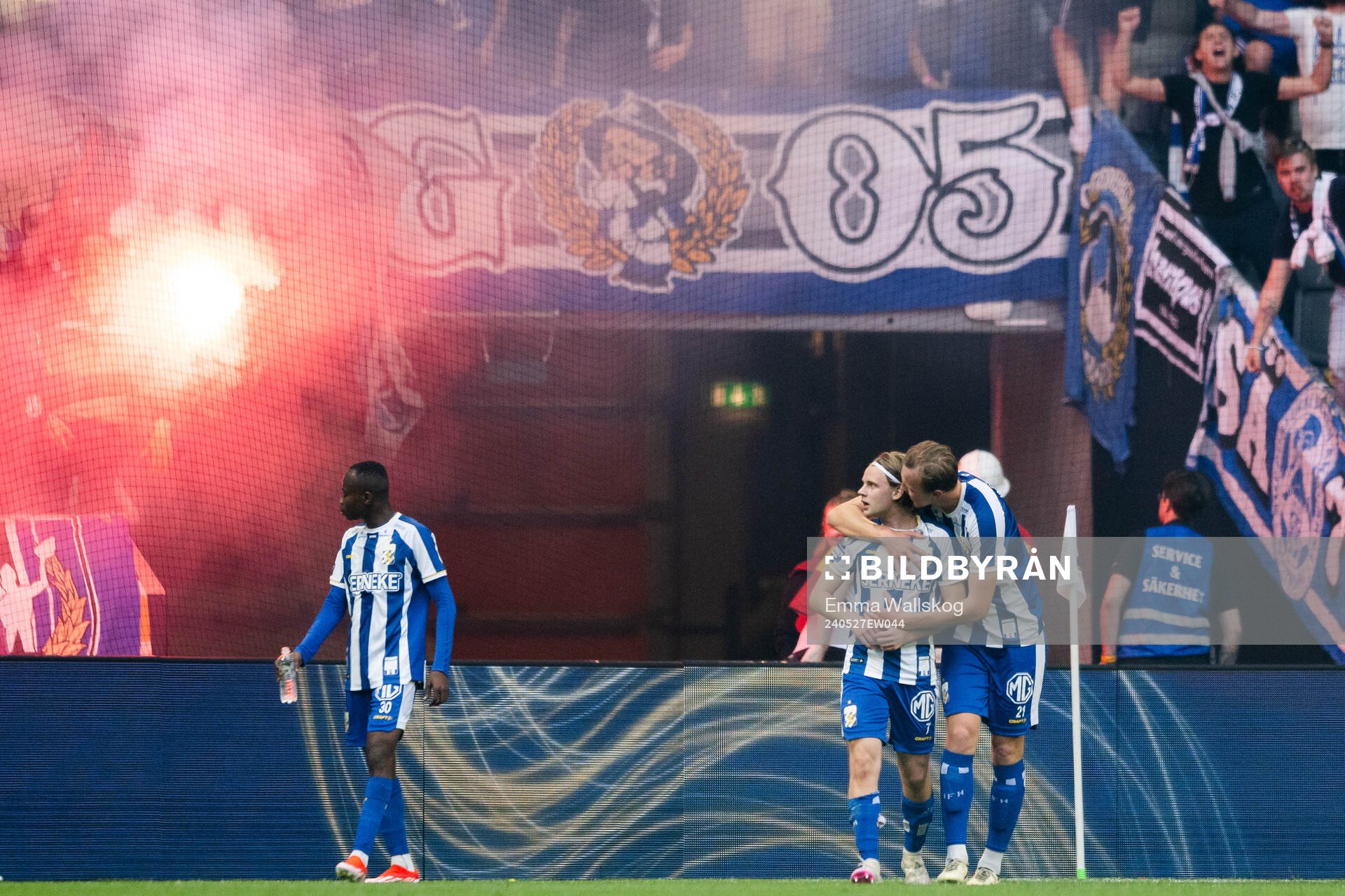 IFK Göteborgs Oscar Pettersson och Adam Carlén jublar