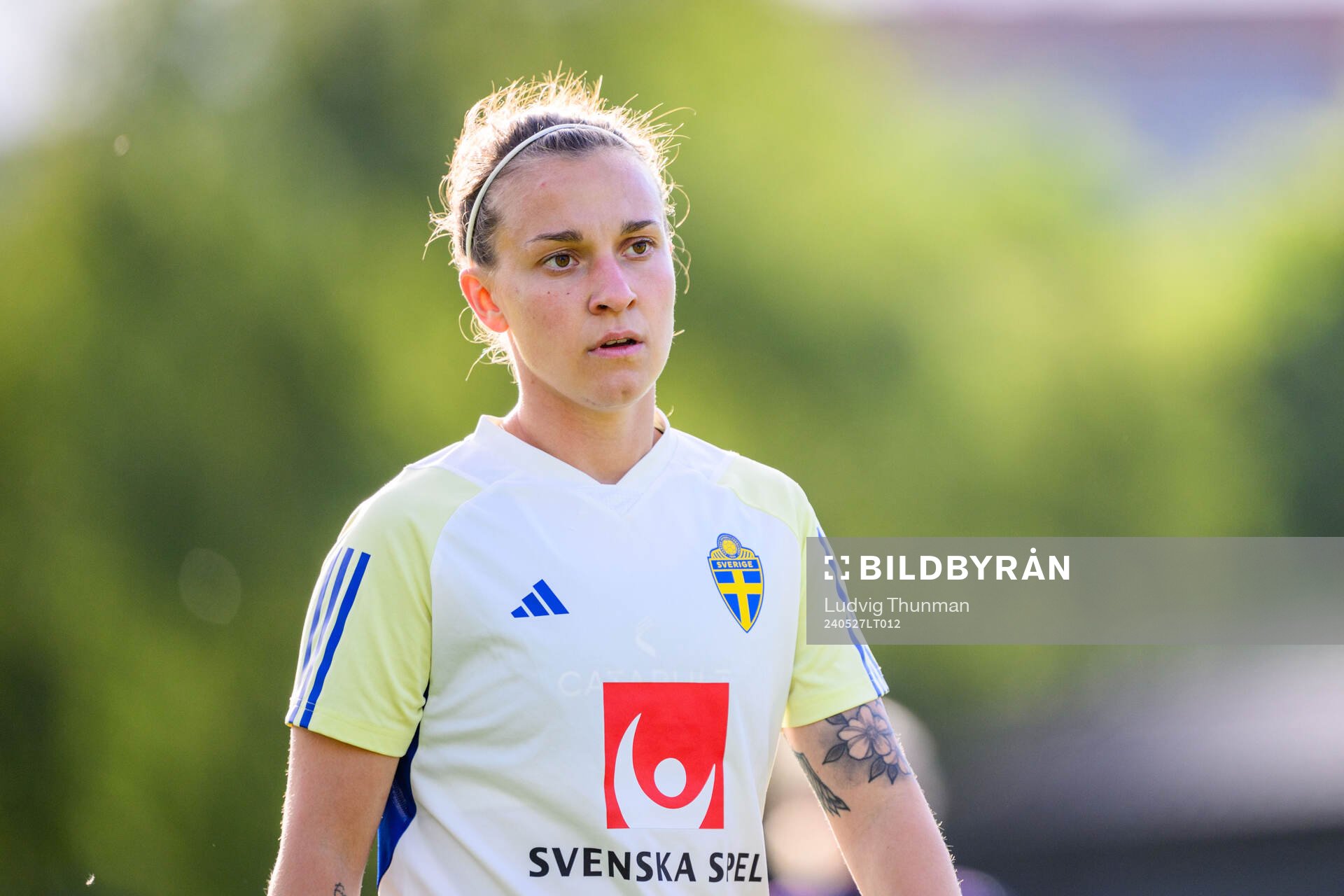 Julia Zigiotti Olme of Sweden at a training session the